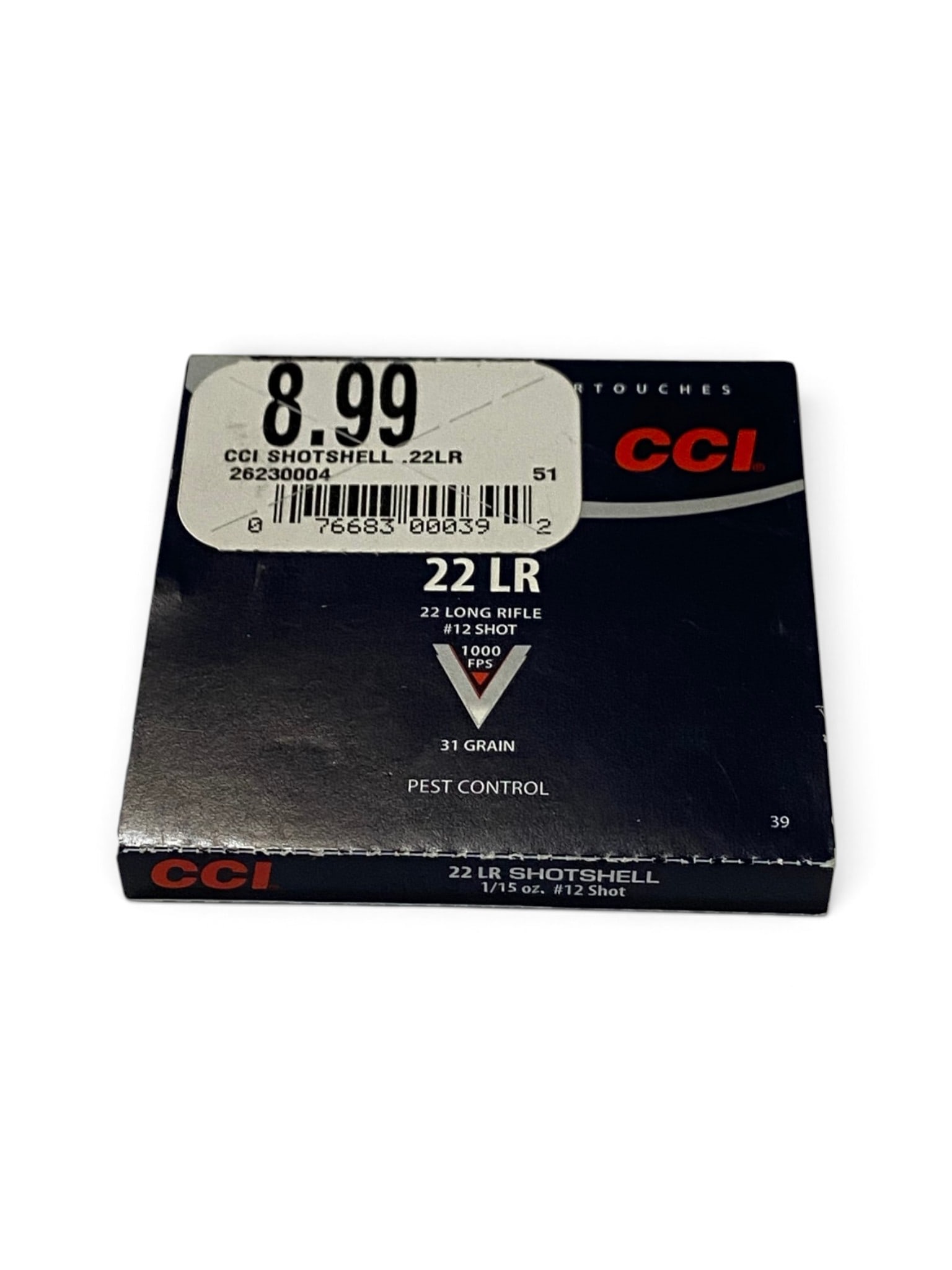 NIB 20rds. of .22 LR 31gr. #12 Shot CCI Shotshell Ammunition: See Photo