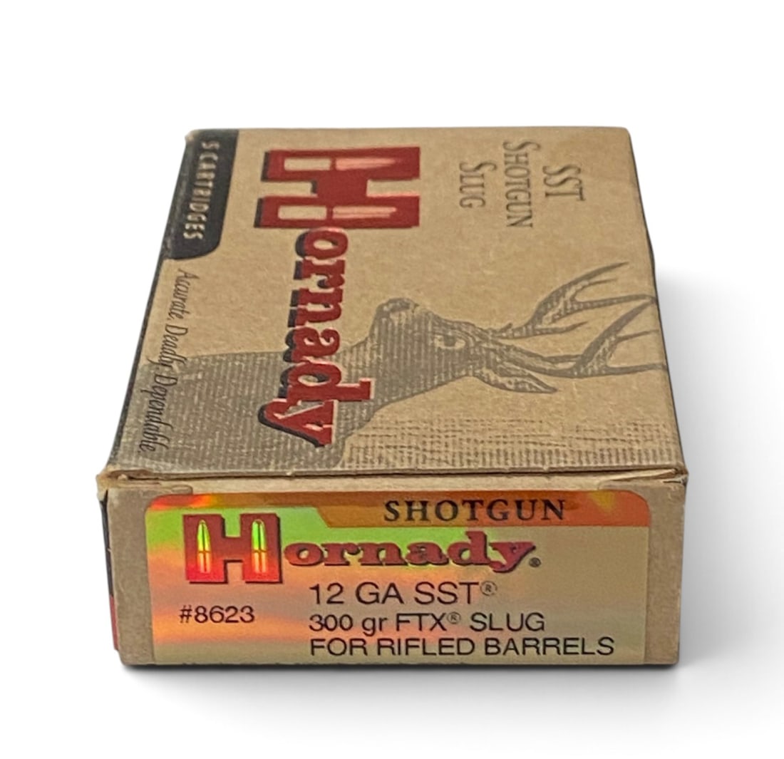 NIB 5rds. of 12 GA. 300gr. FTX Slug Hornady SST Ammunition for Rifled Barrels: See Photo