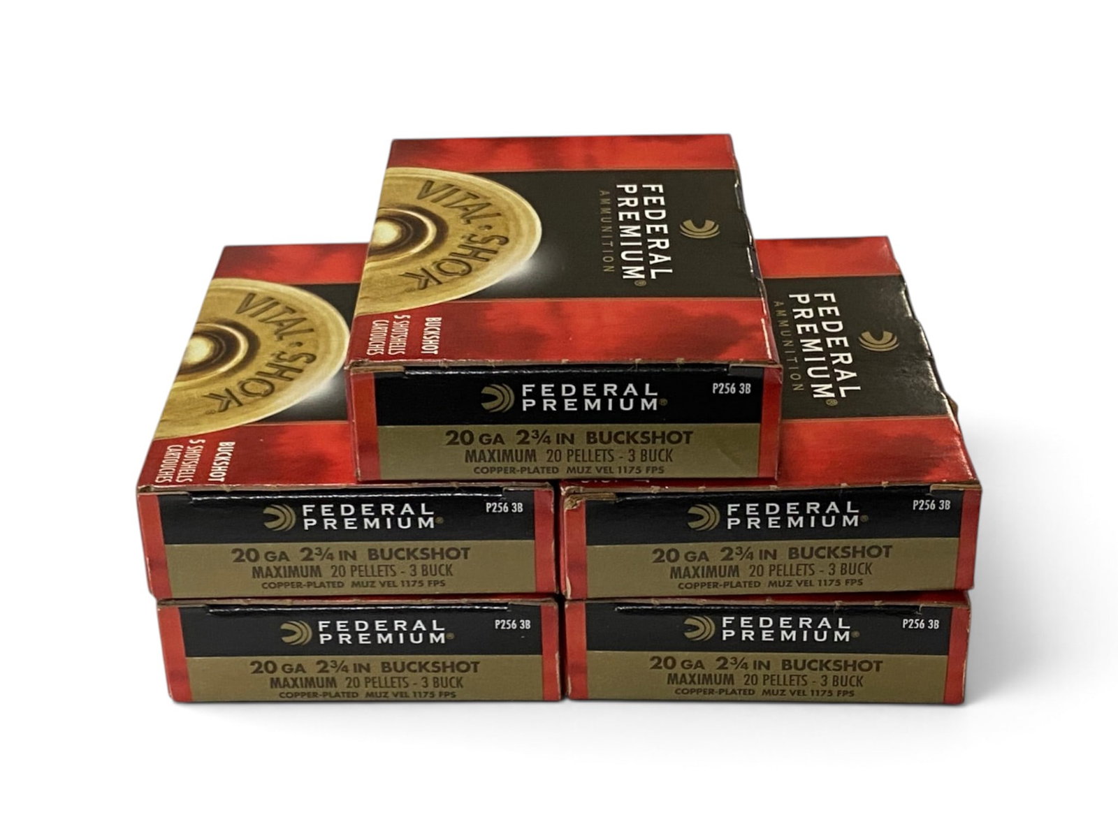NIB 25rds. of 20 GA. 2-3/4” 20 Pellet #3 BUCKSHOT Federal Defense Ammunition: See Photo
