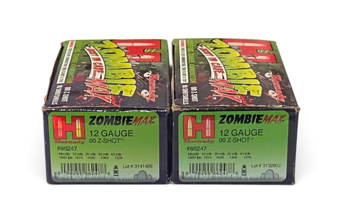 NIB 20rds. of 12 GA. 00 BUCK Hornady Zombie Max Z-Shot BUCKSHOT Defense Ammunition: See Photo