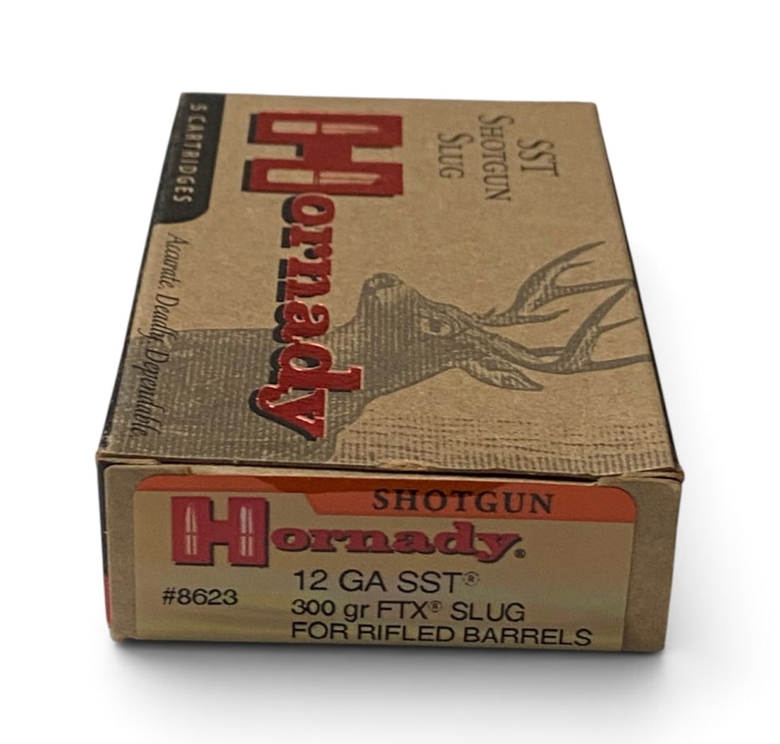 NIB 5rds. of 12 GA. 300gr. FTX Slug Hornady SST Ammunition for Rifled Barrels: See Photo