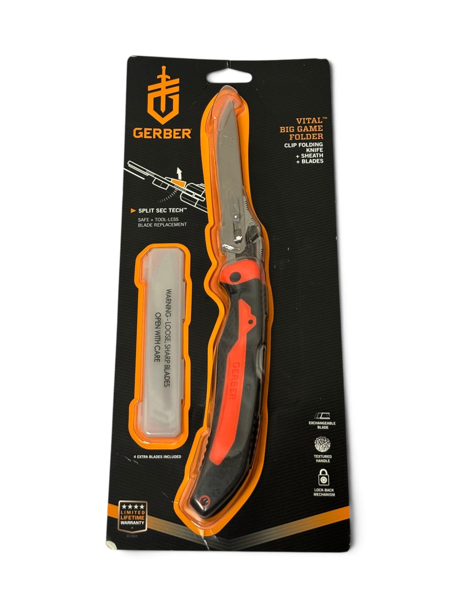NIB Gerber Hunting Vital Big Game Folding Knife with Replacement Blades - 2
