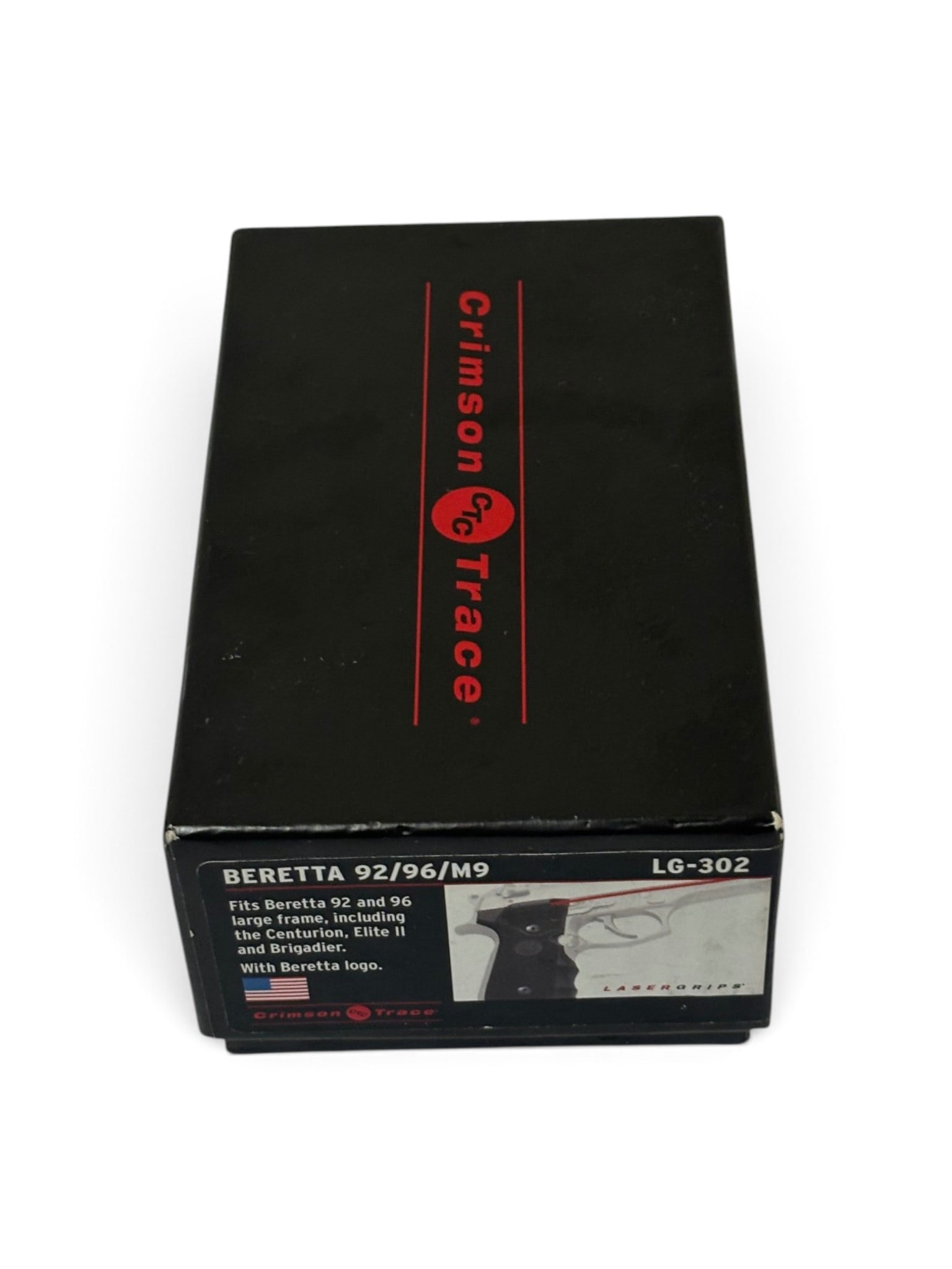 NIB Crimson Trace Beretta 92/96/M9 Laser Black Rubber Grip: See Photo(s)