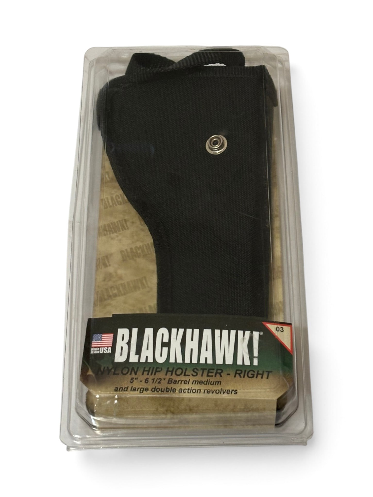NIB Blackhawk Nylon Hip Holster Right OWB 5" to 6.5" Large Double Action Revolvers Holster: See Photo(s)
