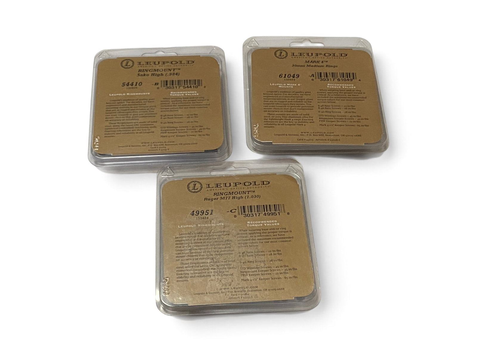 NIB Various Leupold Scope Rings and Replacement Screws - 2
