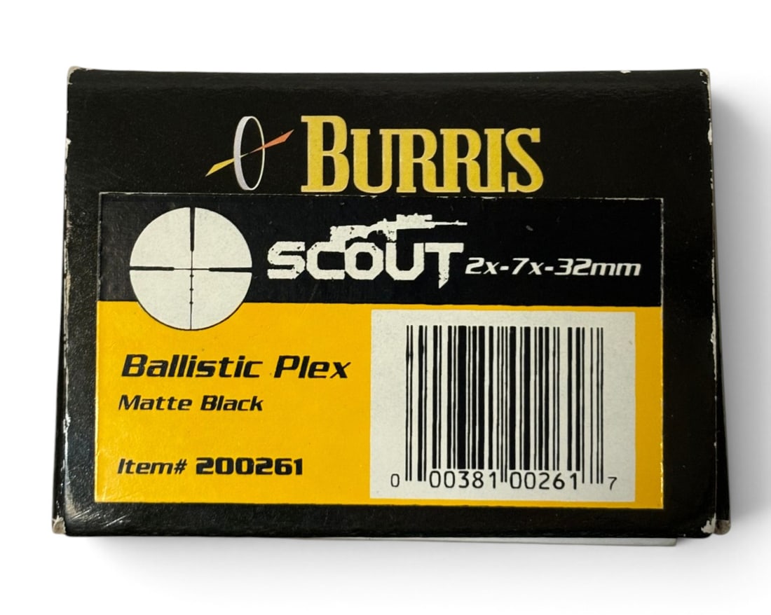 NIB Burris Scout 2x-7x-32mm Ballistic Plex Matte Black Scope - 3