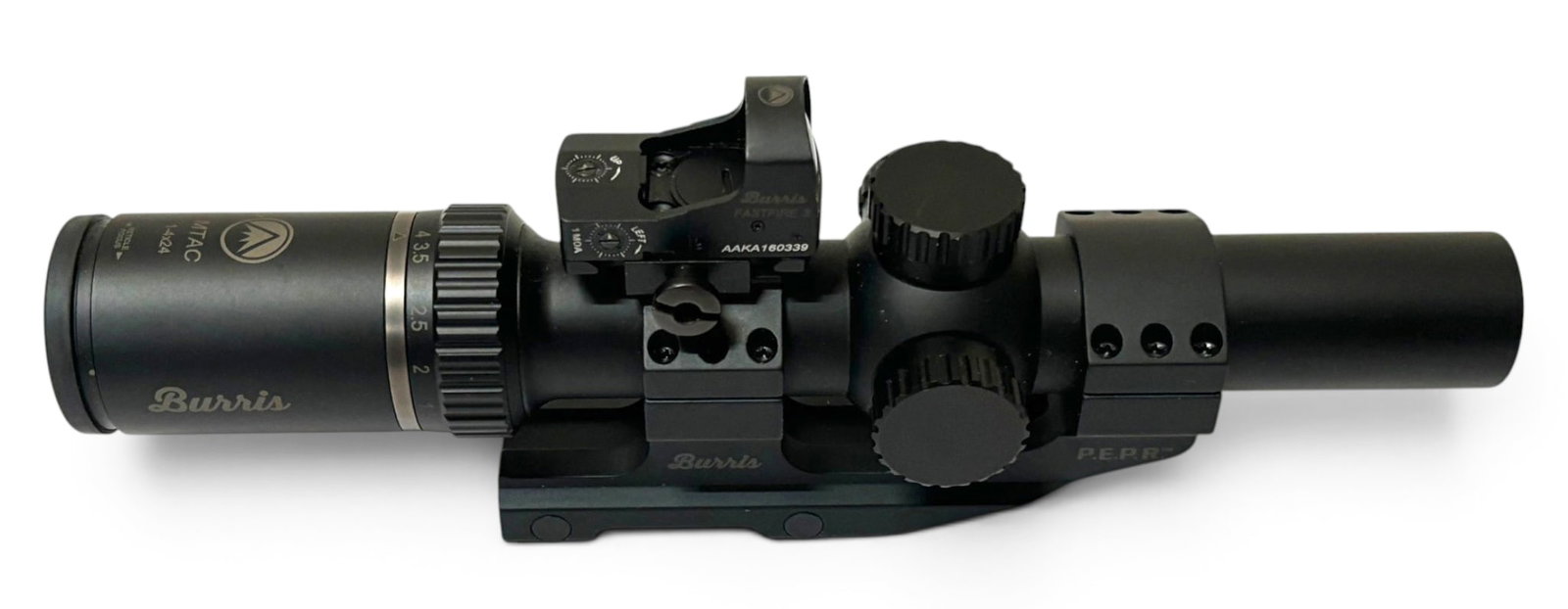 NIB Burris MTAC 1-4x24mm Illuminated Ballistic CQ Scope with FastFire III RMR and AR-P.E.P.R. Mount - 4