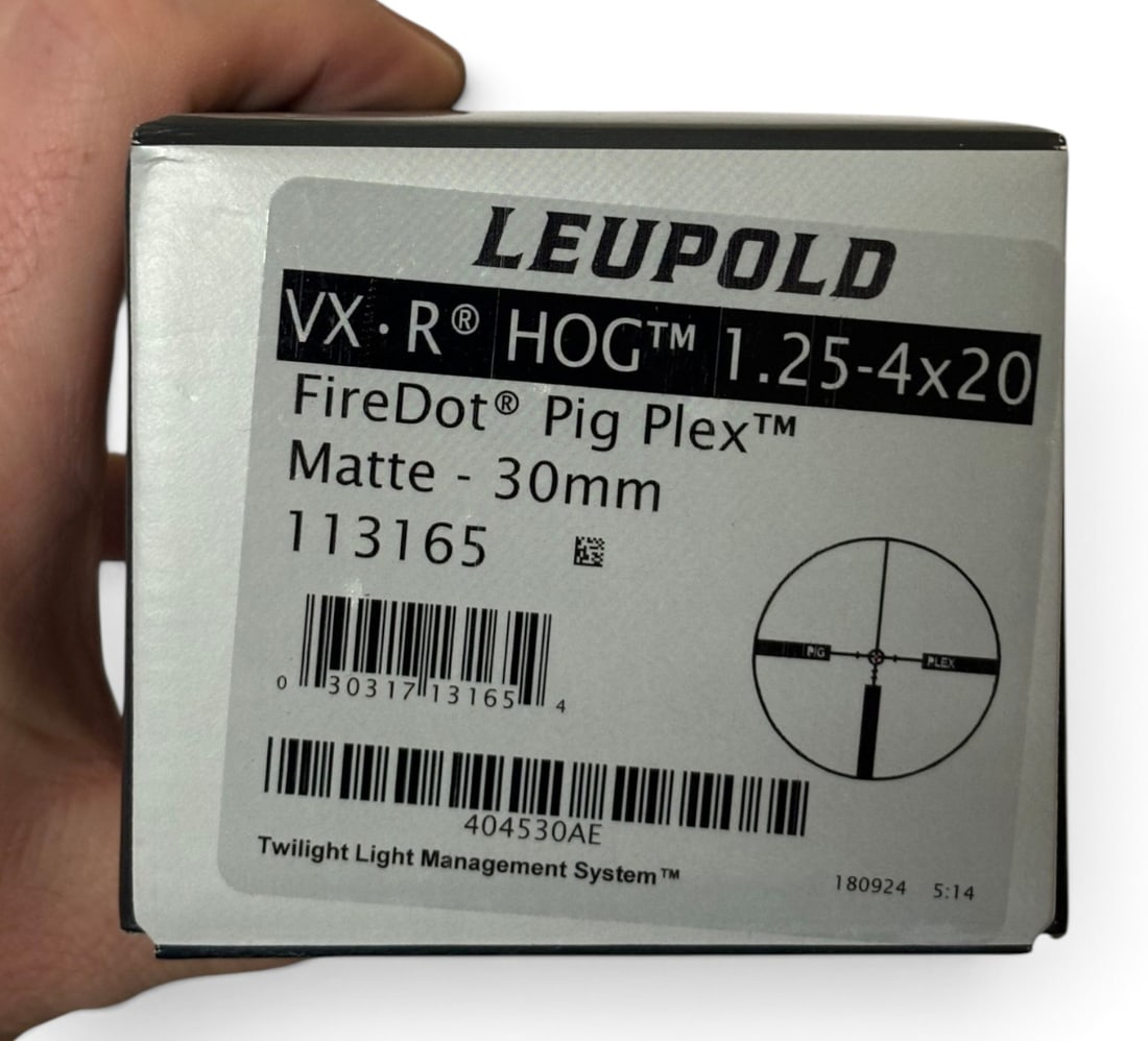 NIB Leupold Hog VX-R 1.25-4x20 Fire-Dot Pig Plex Illuminated 30mm Scope - 2