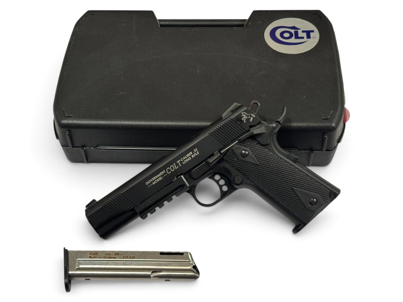LNIB German Walther / Colt 1911 Rail Gun .22 LR Semi-Automatic Pistol w/ Original Box (1 of 16)