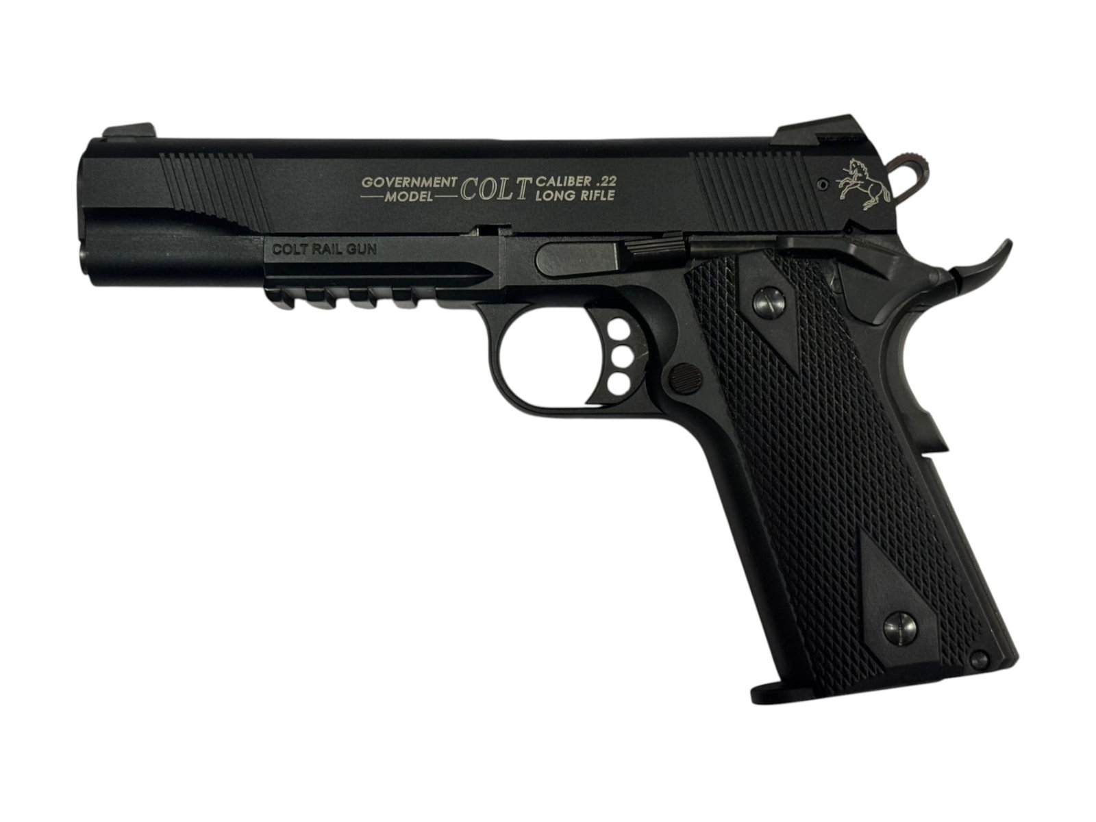 LNIB German Walther / Colt 1911 Rail Gun .22 LR Semi-Automatic Pistol w/ Original Box - 2