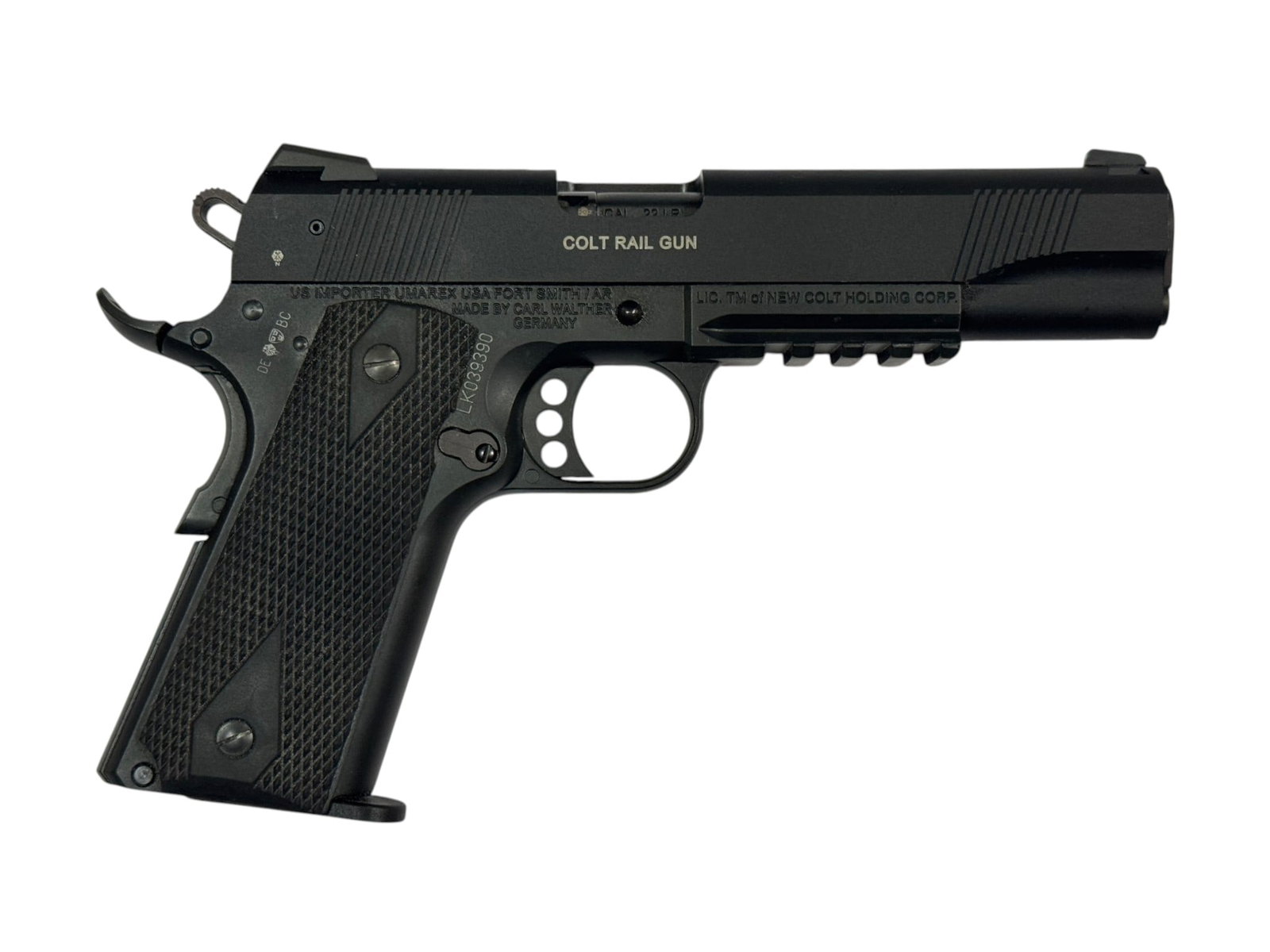 LNIB German Walther / Colt 1911 Rail Gun .22 LR Semi-Automatic Pistol w/ Original Box - 3