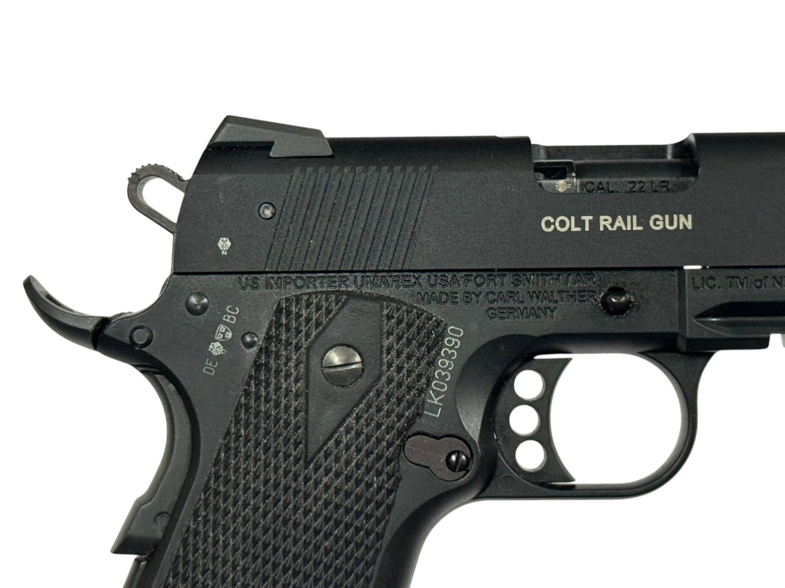 LNIB German Walther / Colt 1911 Rail Gun .22 LR Semi-Automatic Pistol w/ Original Box - 6