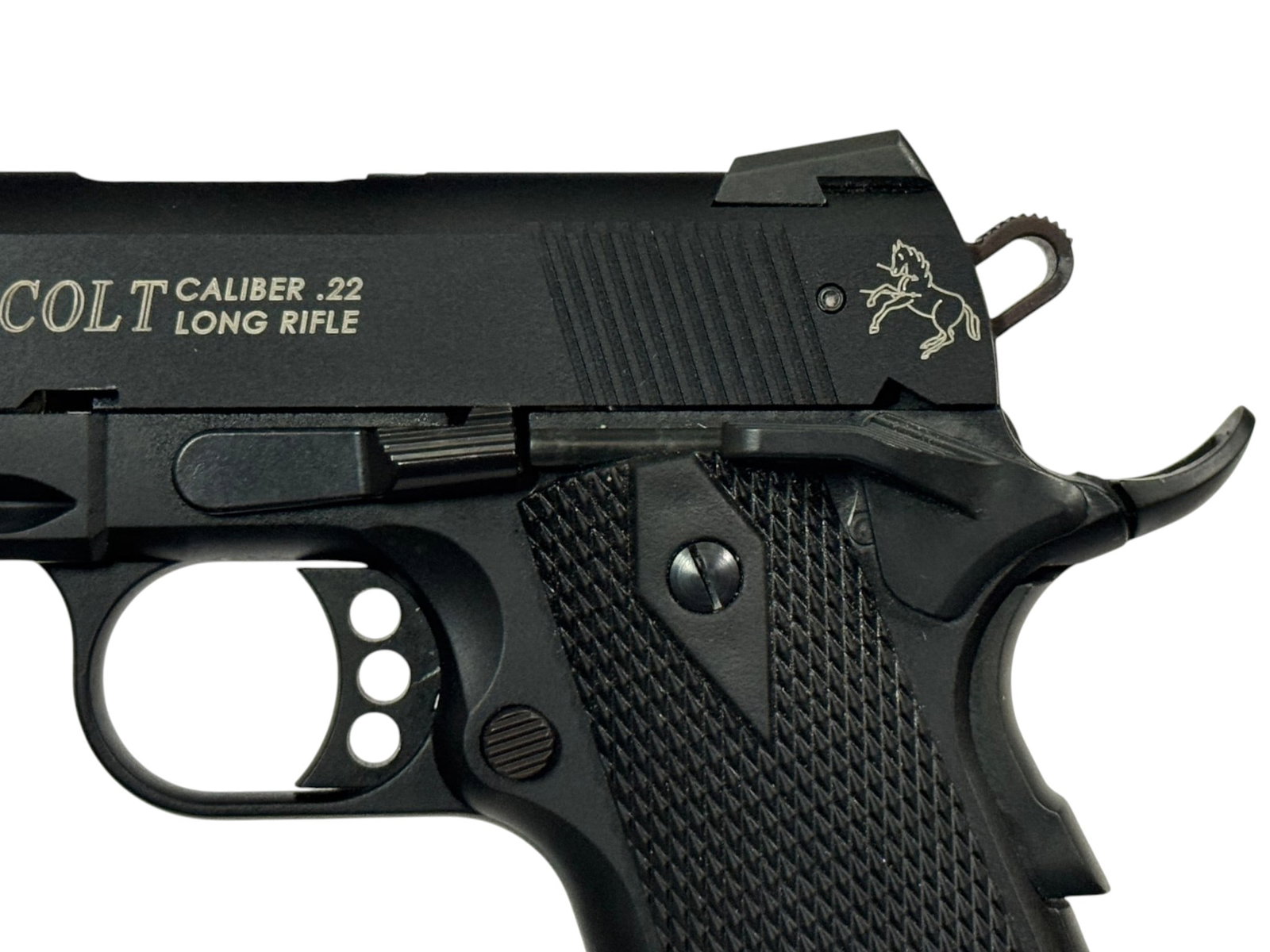 LNIB German Walther / Colt 1911 Rail Gun .22 LR Semi-Automatic Pistol w/ Original Box - 9