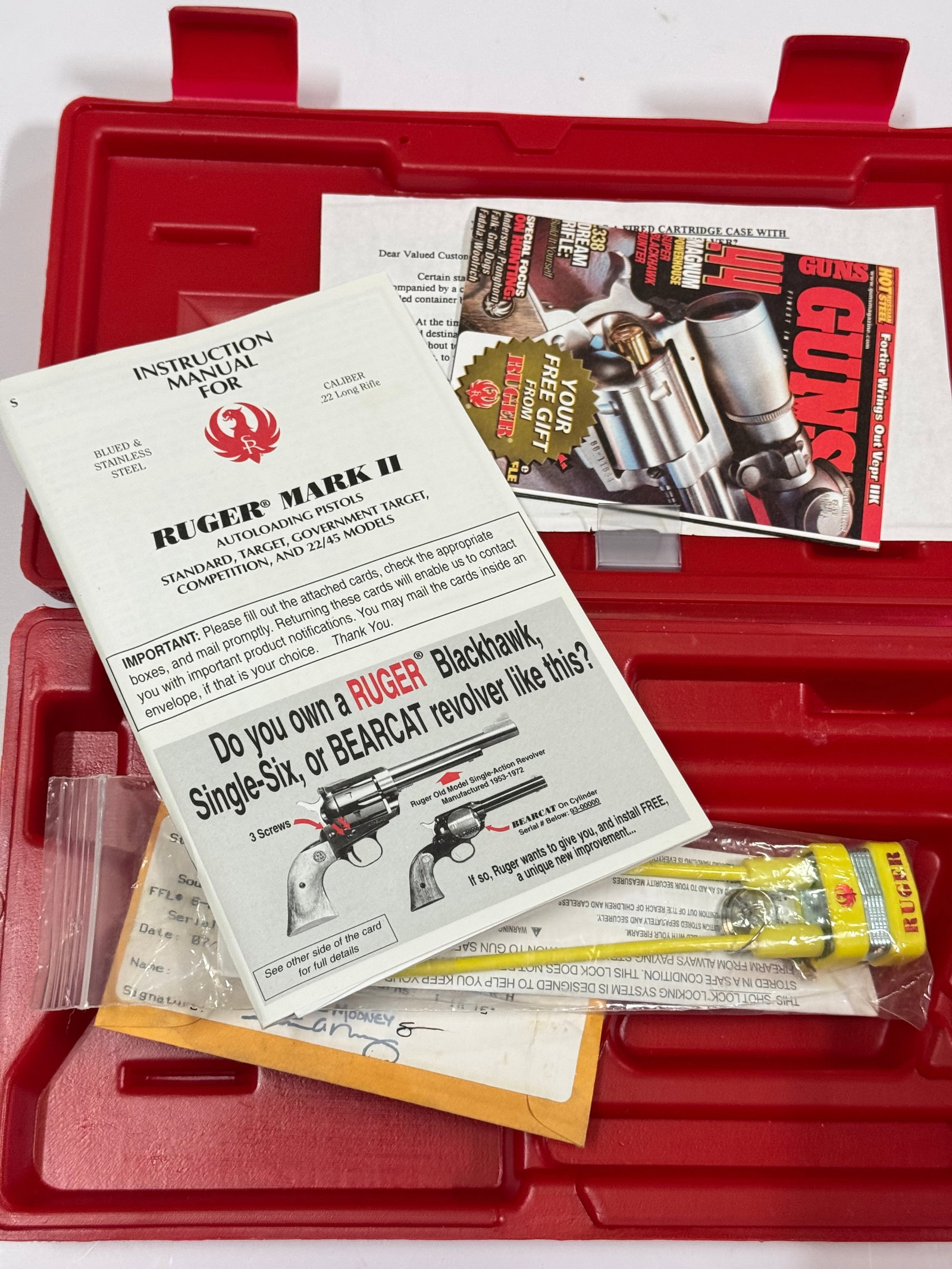 NIB 2003 Ruger Mark II NRA 50th Anniversary .22 LR Special Edition Pistol in Red Case - 4