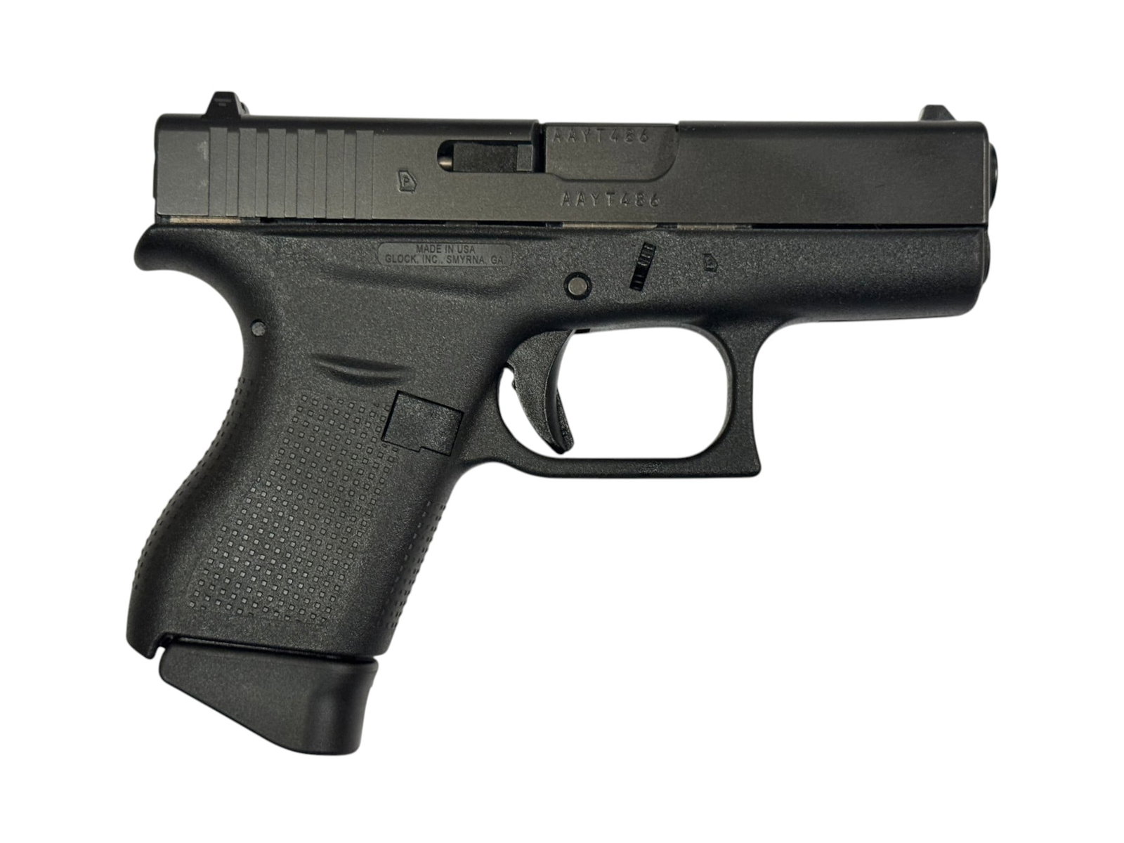 Excellent Glock Model 42 Gen 5 .380 ACP Semi-Automatic Pistol w/ 5 Mags in Case - 3