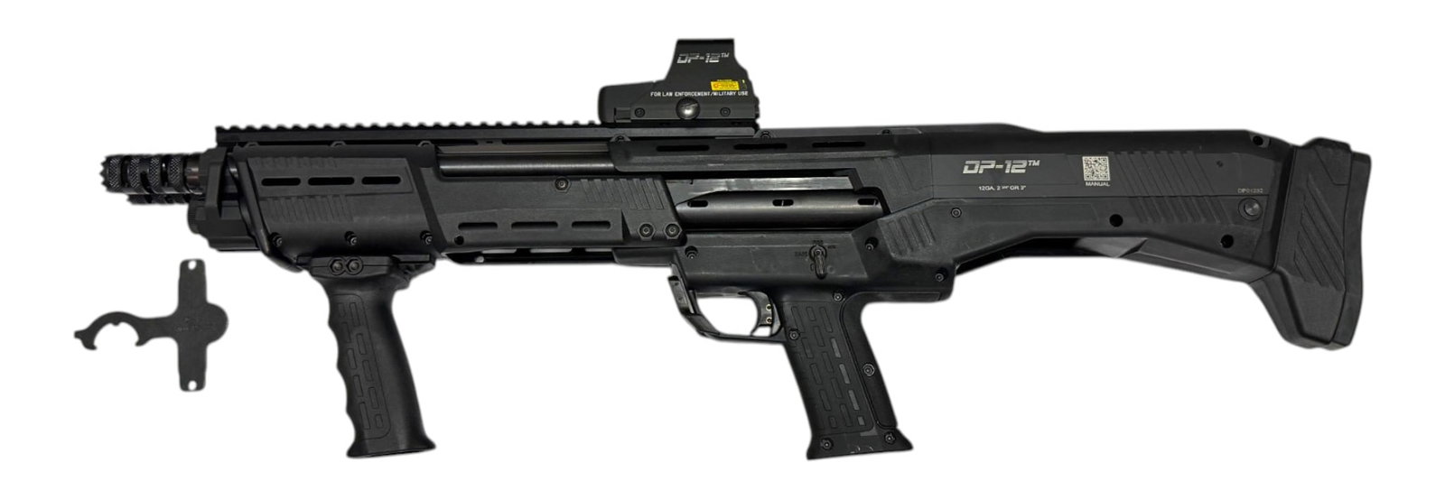 Excellent Standard Manf. DP-12 Double Barrel 12 GA. Shotgun w/ Holographic Sight & Breacher Chokes (1 of 13)