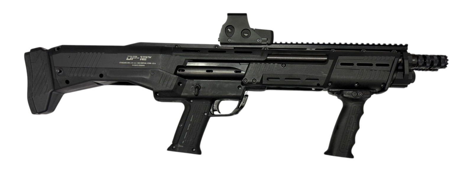 Excellent Standard Manf. DP-12 Double Barrel 12 GA. Shotgun w/ Holographic Sight & Breacher Chokes - 2