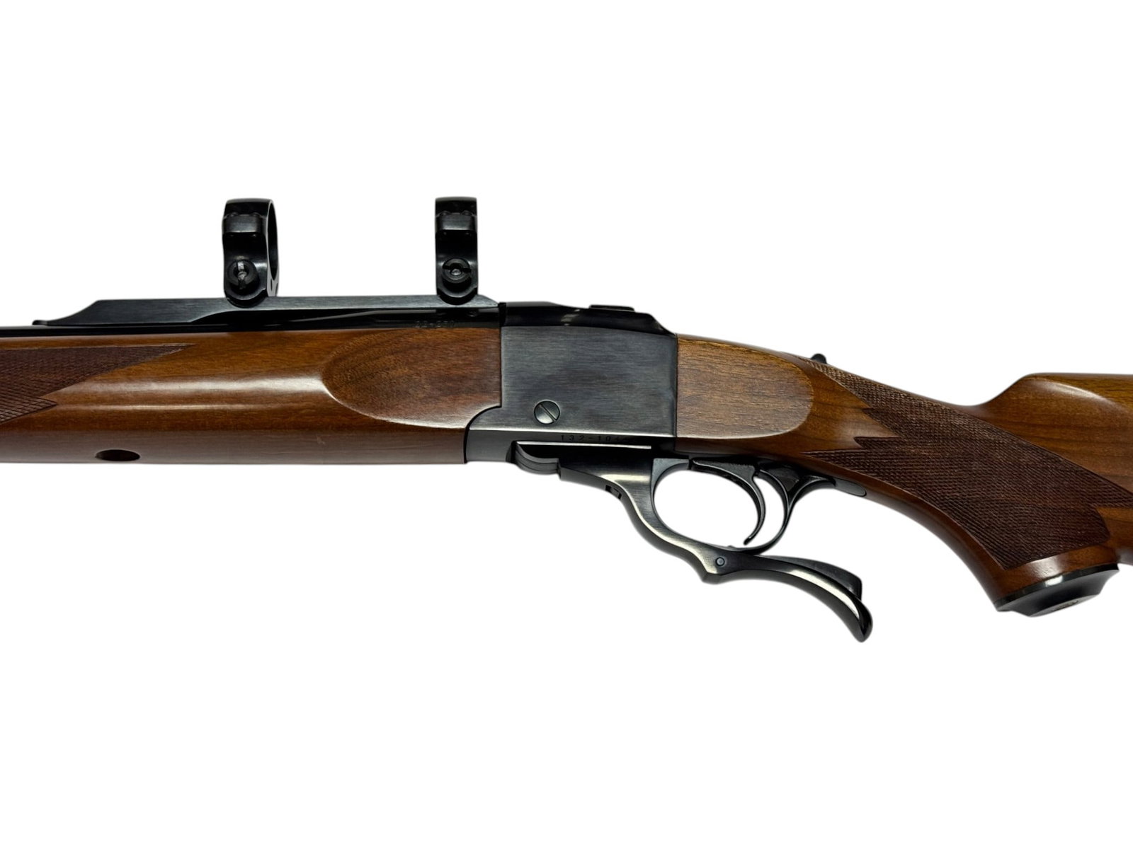 Excellent 1981 Ruger No.1 .22-250 REM. Single-Shot Falling Block Rifle w/ Factory 30mm Scope Rings - 11