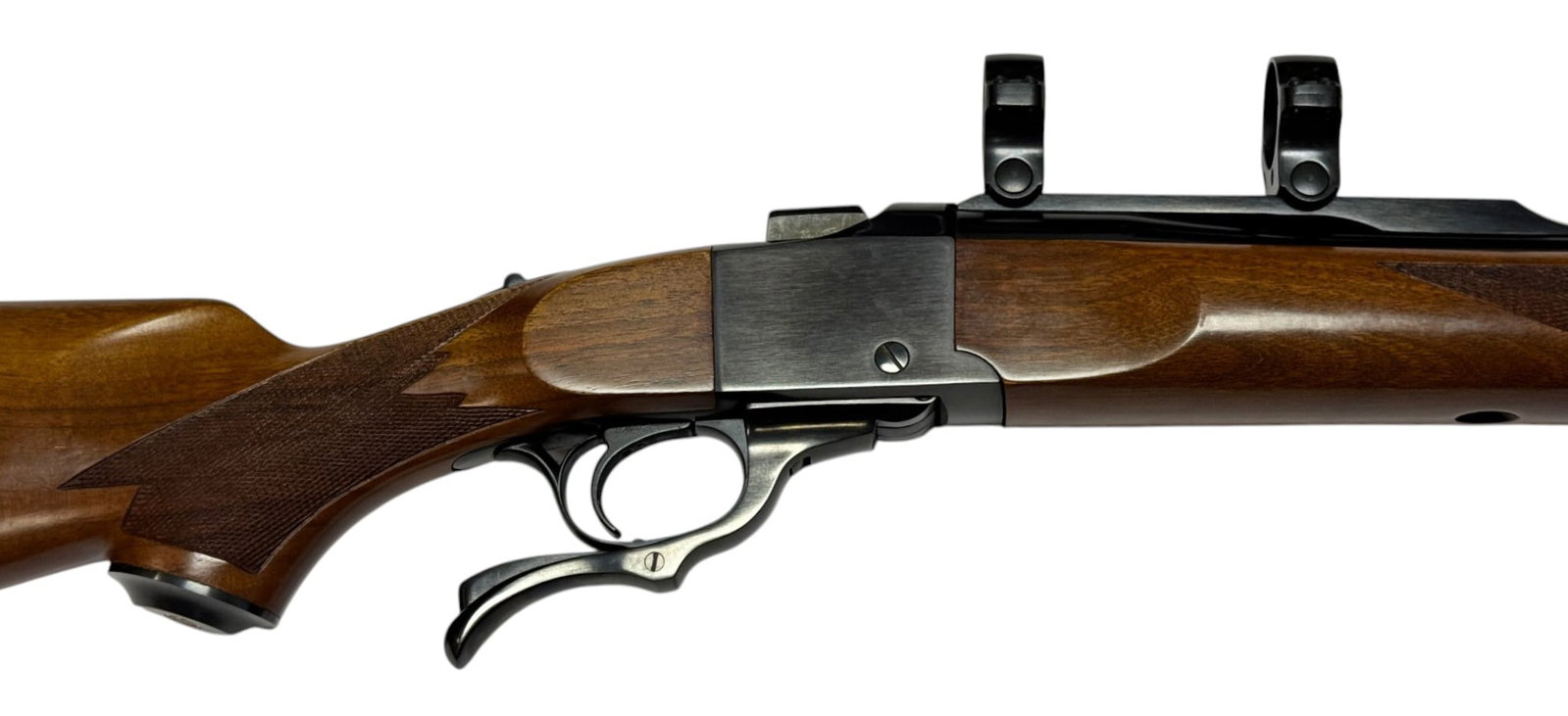 Excellent 1981 Ruger No.1 .22-250 REM. Single-Shot Falling Block Rifle w/ Factory 30mm Scope Rings - 15