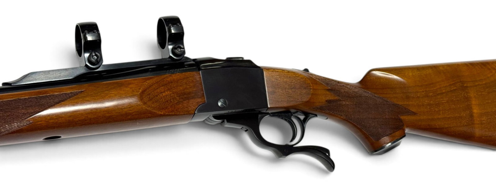 Excellent 1981 Ruger No.1 .22-250 REM. Single-Shot Falling Block Rifle w/ Factory 30mm Scope Rings (1 of 20)