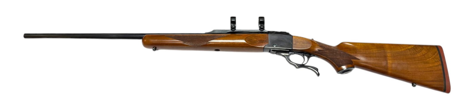 Excellent 1981 Ruger No.1 .22-250 REM. Single-Shot Falling Block Rifle w/ Factory 30mm Scope Rings - 2