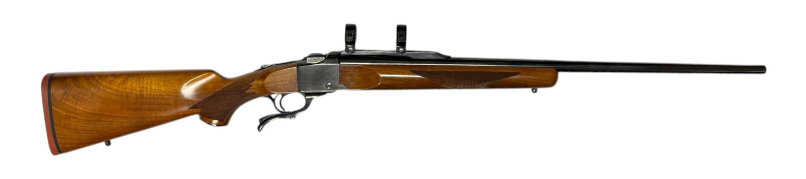 Excellent 1981 Ruger No.1 .22-250 REM. Single-Shot Falling Block Rifle w/ Factory 30mm Scope Rings - 3