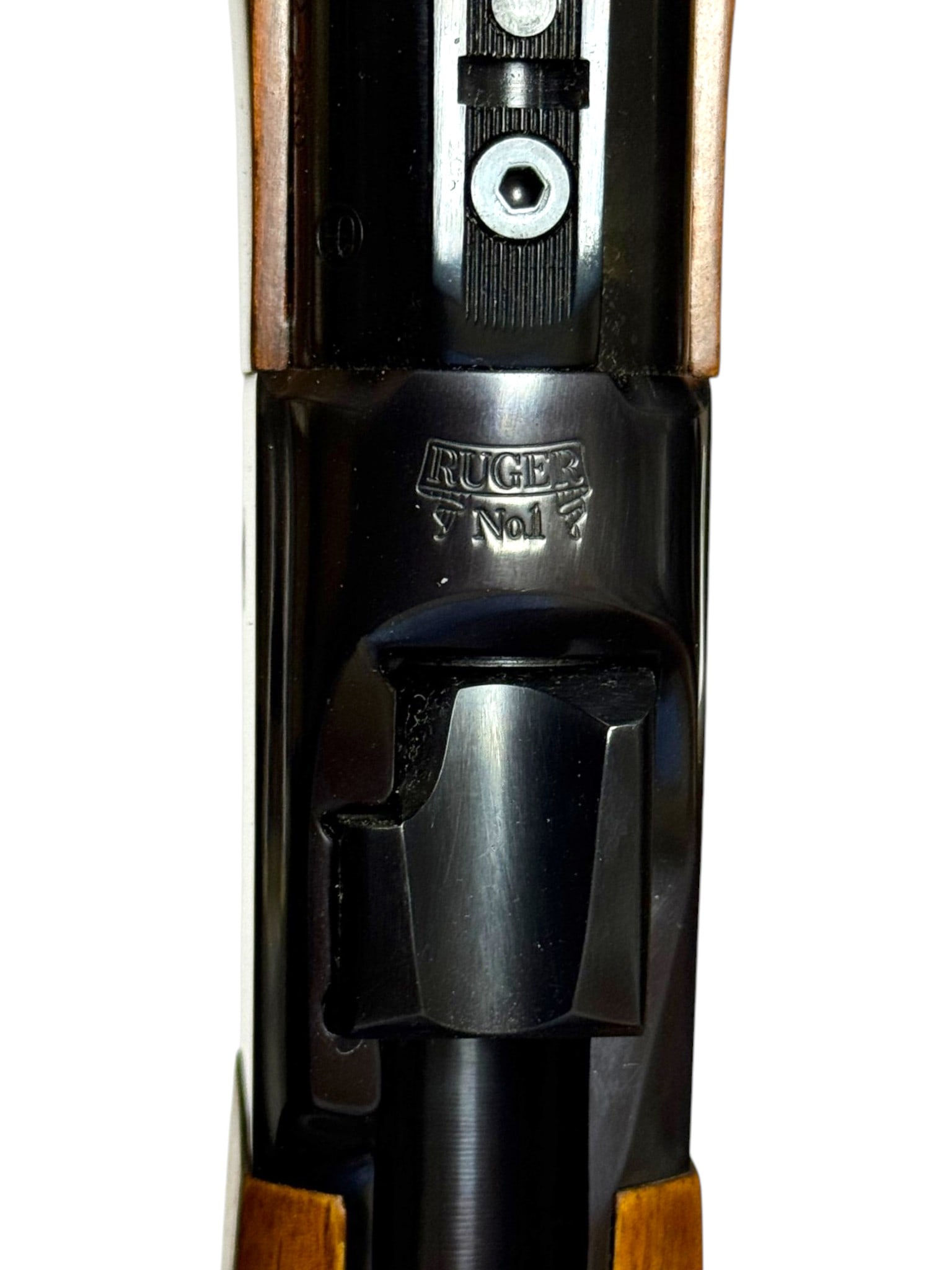 Excellent 1981 Ruger No.1 .22-250 REM. Single-Shot Falling Block Rifle w/ Factory 30mm Scope Rings - 4