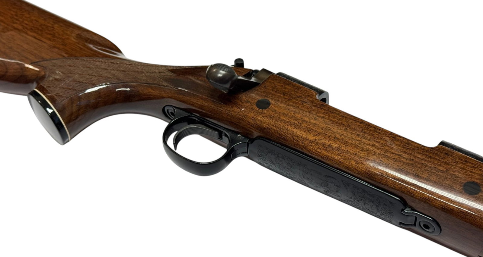 Excellent Remington Model 700 BDL Custom Deluxe Engraved .338 REM. ULTRA MAG. Bolt Action Rifle - 16