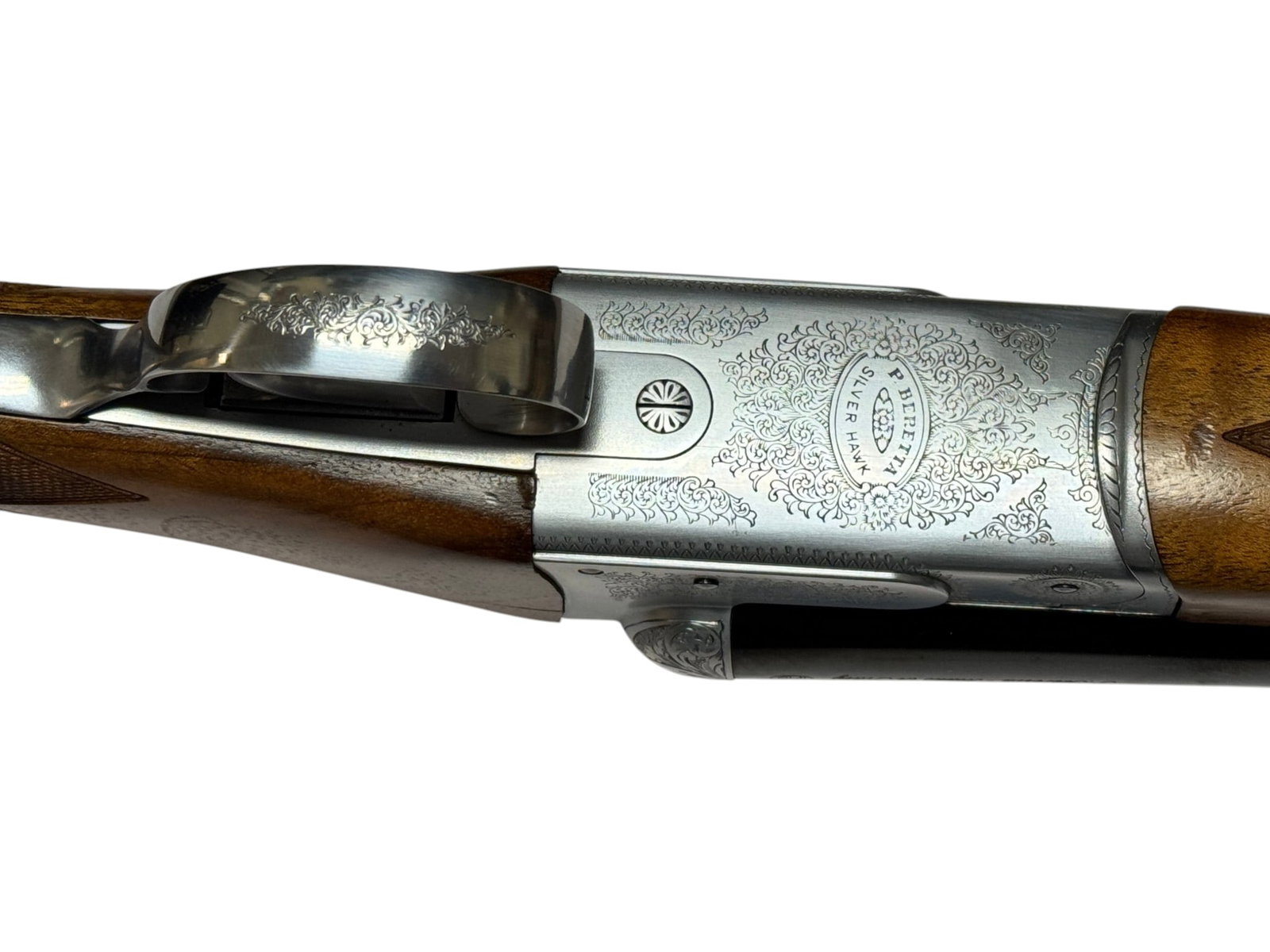 Excellent Beretta Silver Hawk Model 470 12 GA. SXS Double Barrel Shotgun - 10