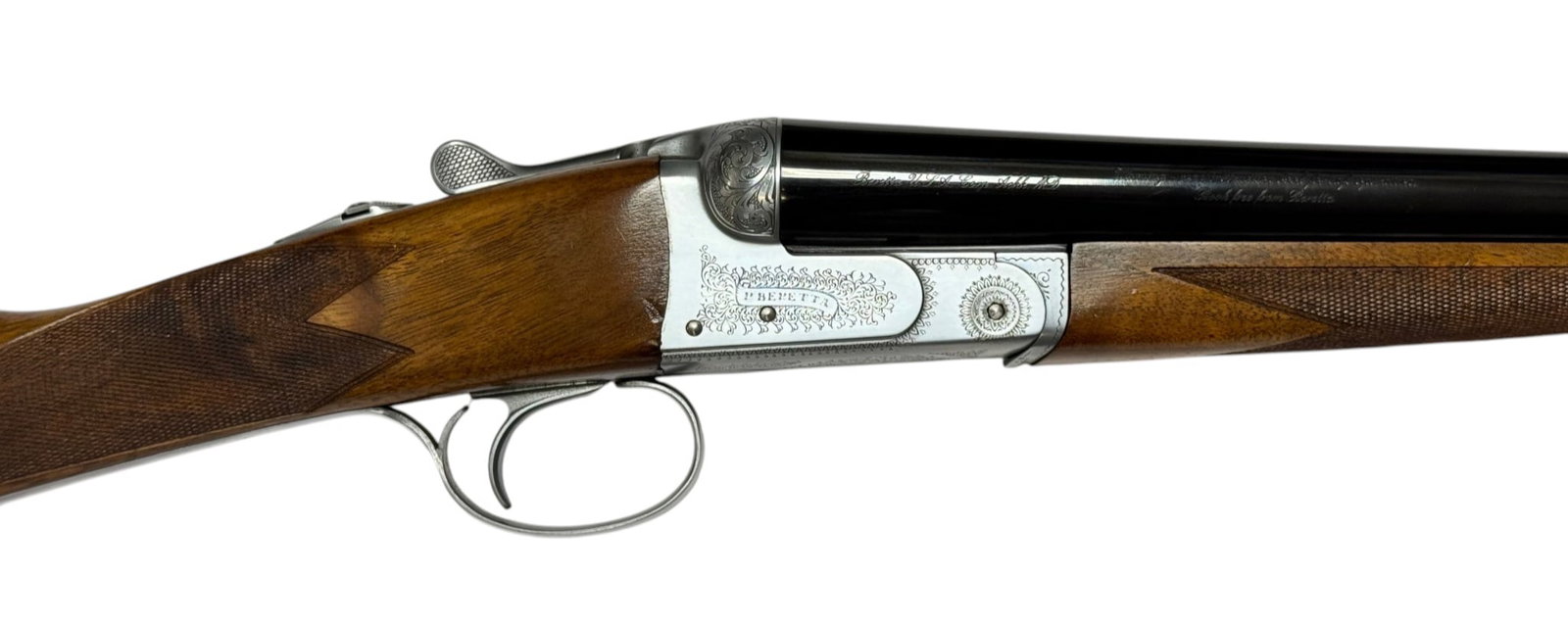 Excellent Beretta Silver Hawk Model 470 12 GA. SXS Double Barrel Shotgun - 13