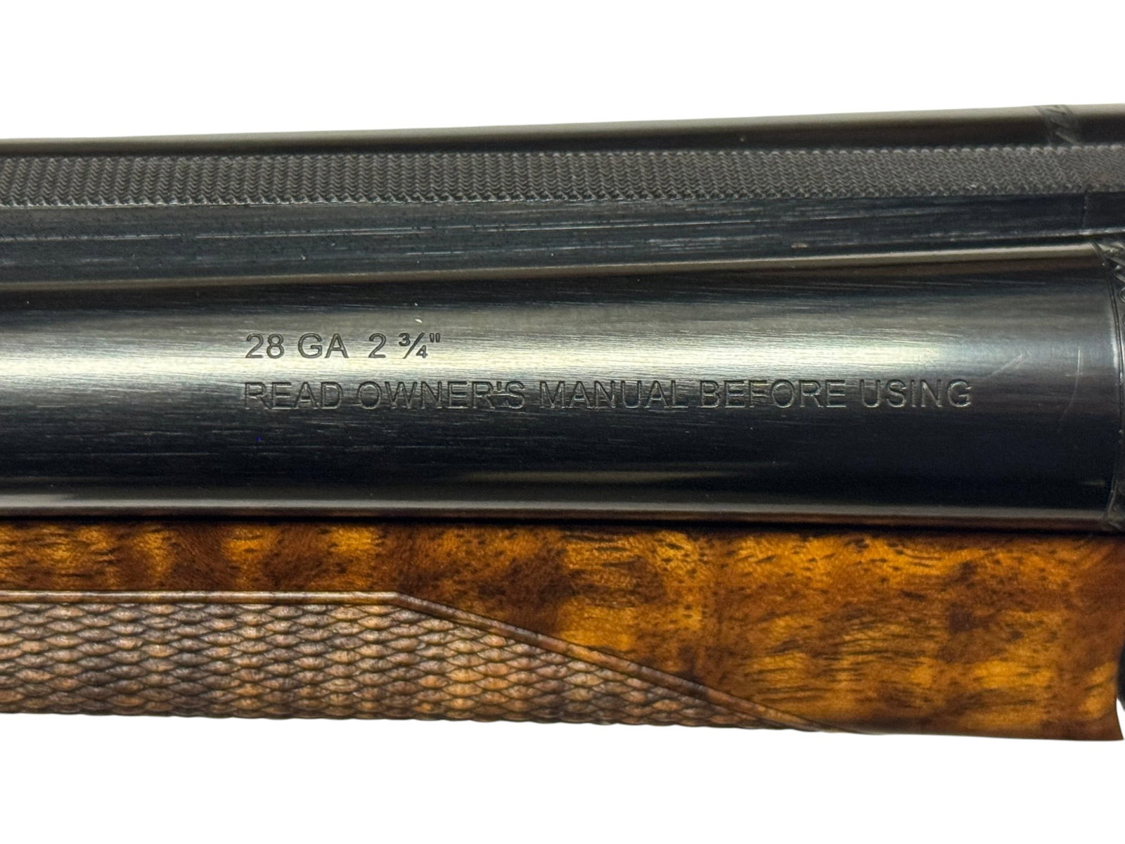 Excellent FAUSTI Model DEA 28 GA. SXS Double Barrel Lightweight Fancy Shotgun w/ Straight Stock - 7