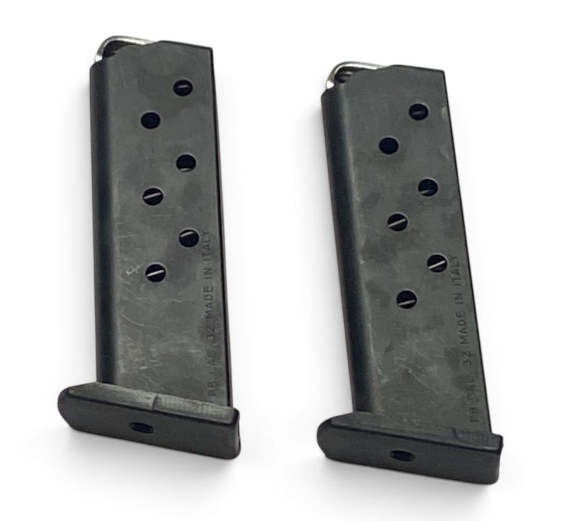 (2) Factory Beretta M3032 Tomcat .32 ACP 7rd. Magazines - 2