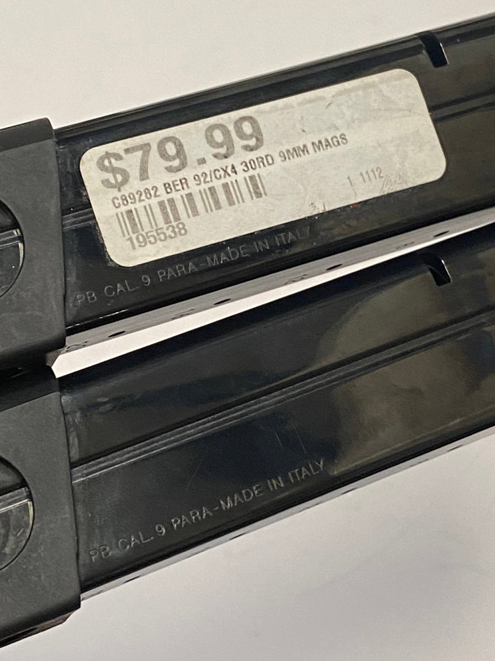 (2) Beretta Model 92/CX4 Series 9mm 30rd. Extended Magazines - 3