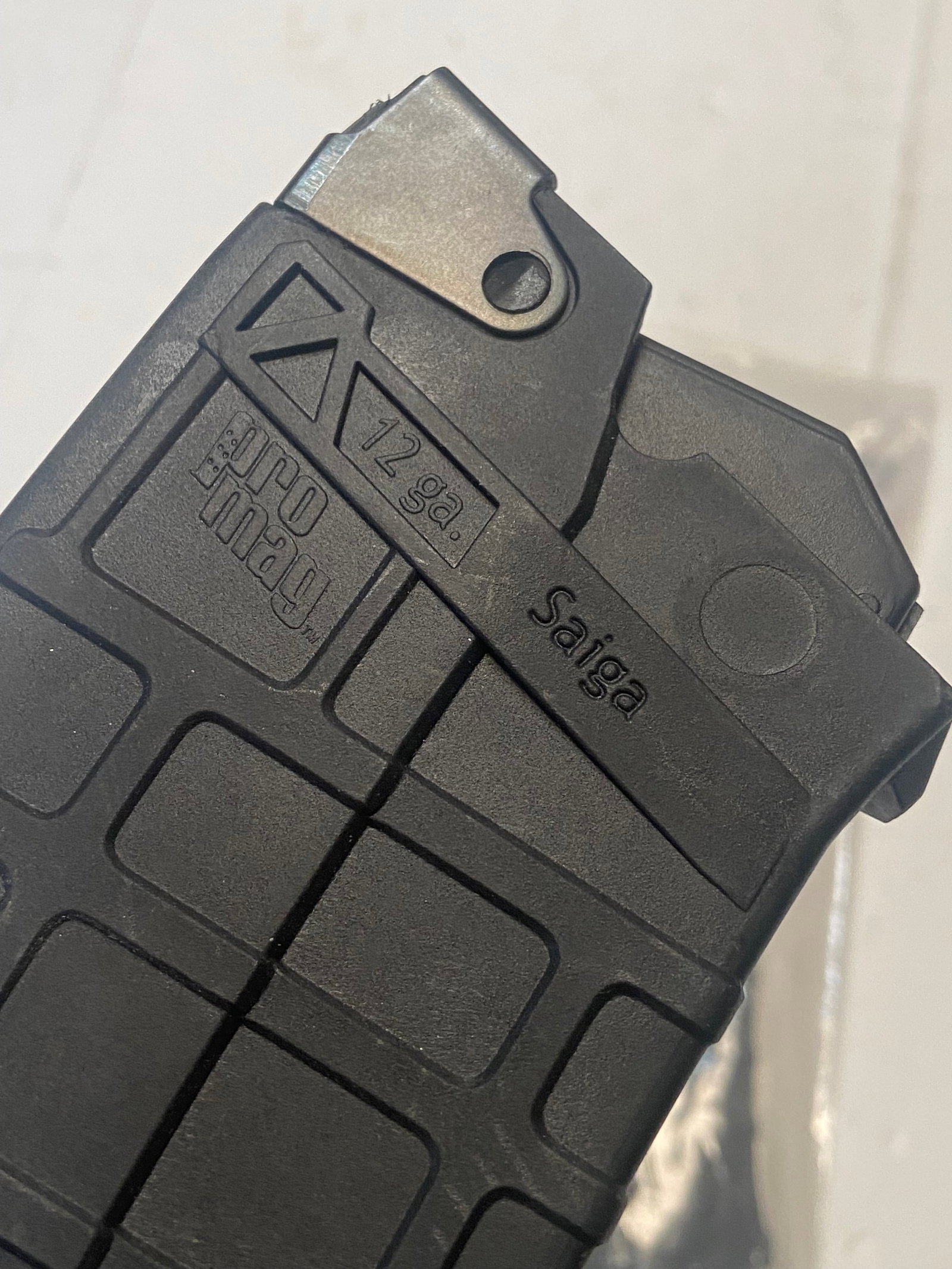 (2) ProMag 10rd. Black Polymer SAIGA-12 GA. Magazines (One Is New) - 4