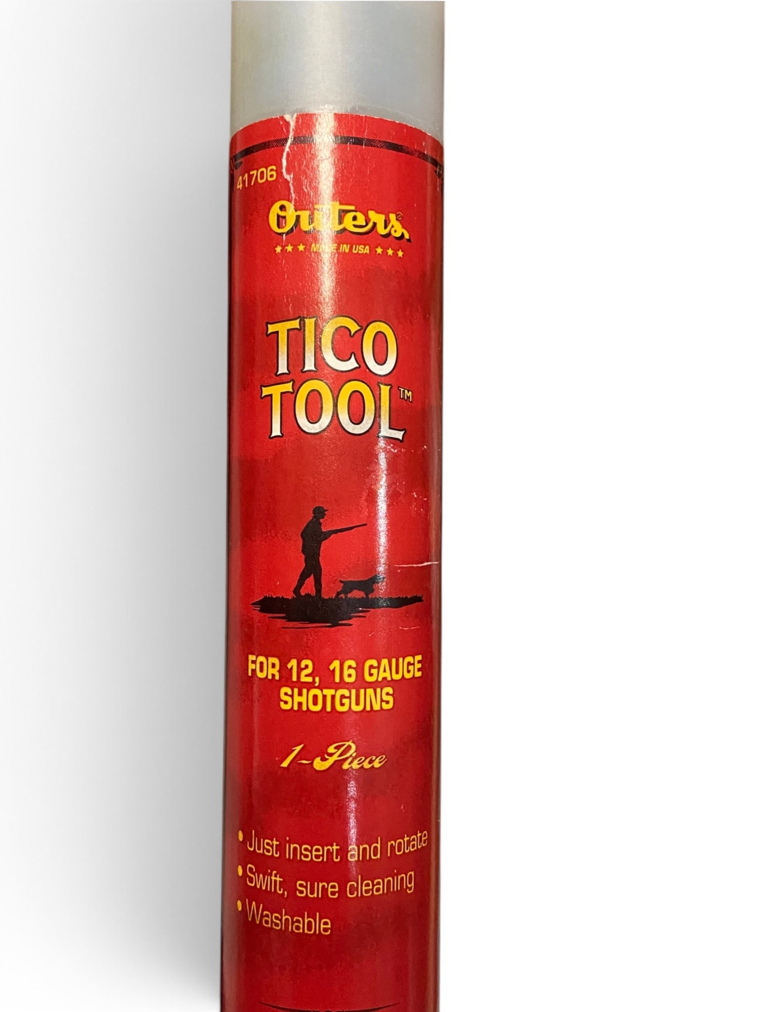 Outers "TICO TOOL" 1-Piece 12 GA. And 16 GA. Shotgun Bore Cleaner Rod in Tube - 2