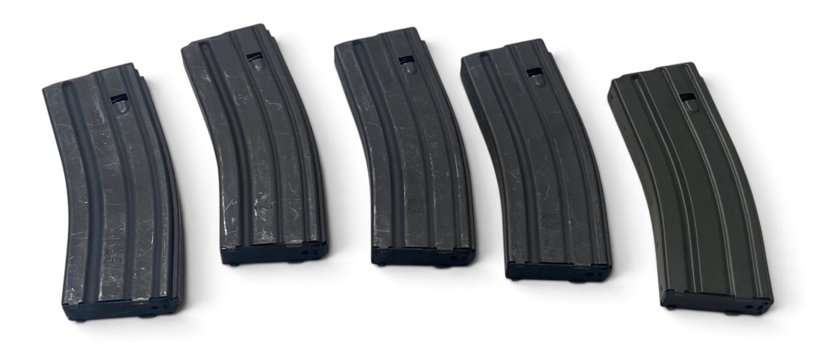 (5) AR/M4 30-Round Aluminum Magazines - Brownell's and NHMTG S/42 - 2