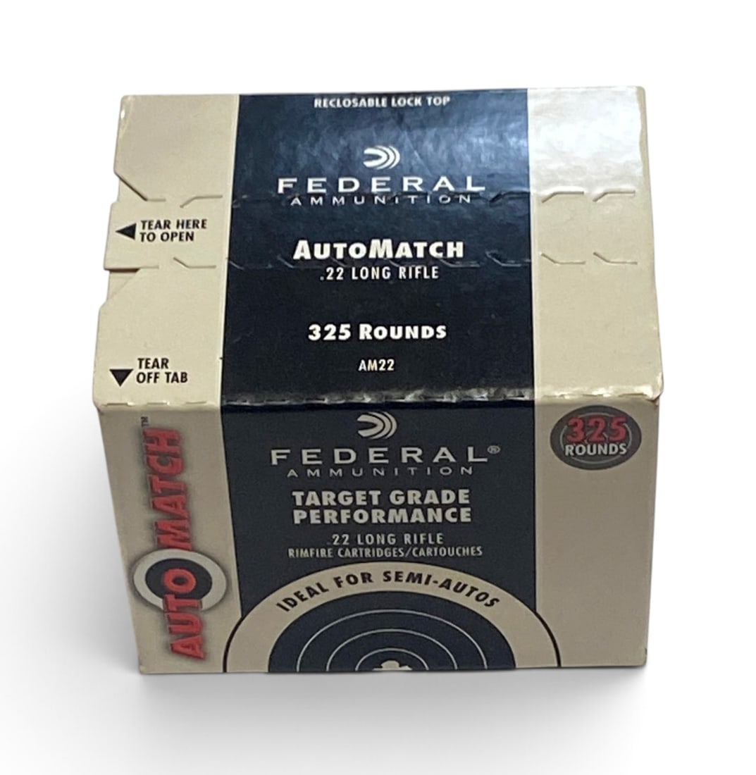 NIB 325rds of .22 LR 40gr. AutoMatch Federal Ammunition: See Photo(s)