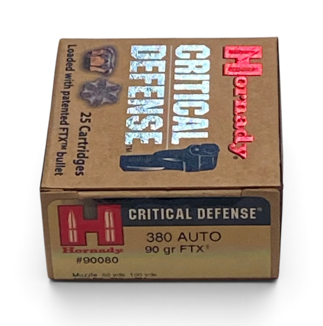 NIB 25rds. of .380 AUTO 90gr. FTX Hornady Critical Defense Ammunition: See Photo(s)
