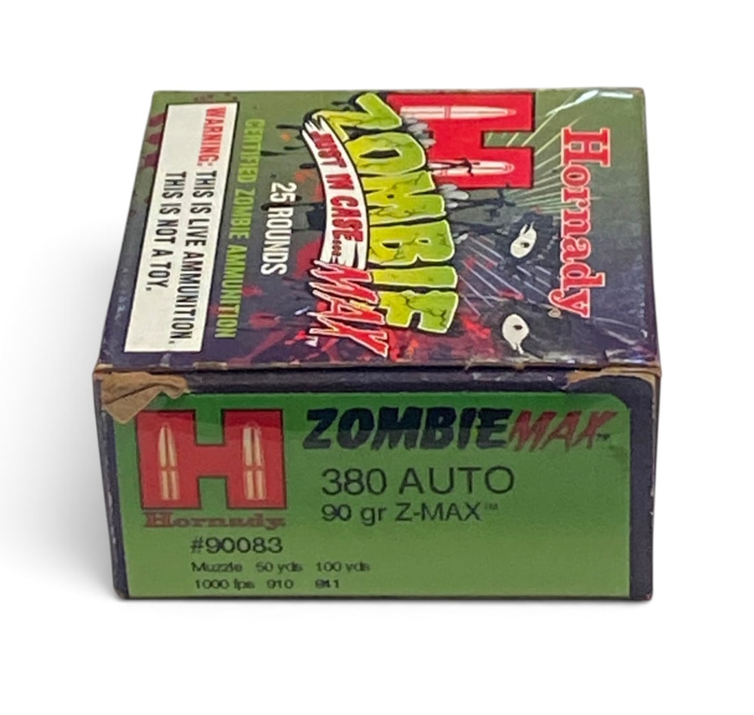 NIB 25rds. of .380 AUTO 90gr. Z-MAX Hornady Zombie Max Ammunition: See Photo(s)