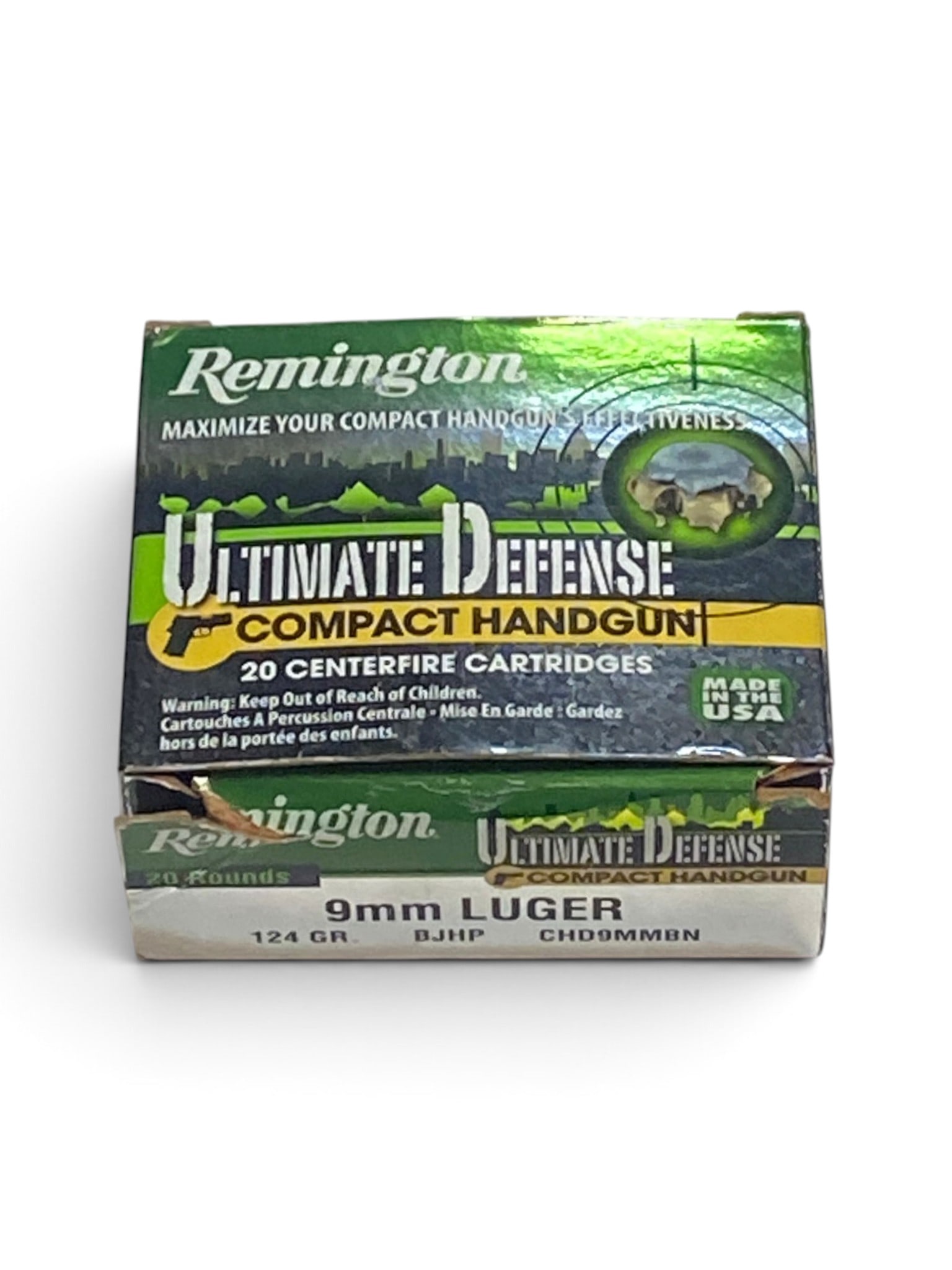 NIB 20rds. of 9mm LUGER 124gr. BJHP Remington Ultimate Defense Ammunition: See Photo(s)