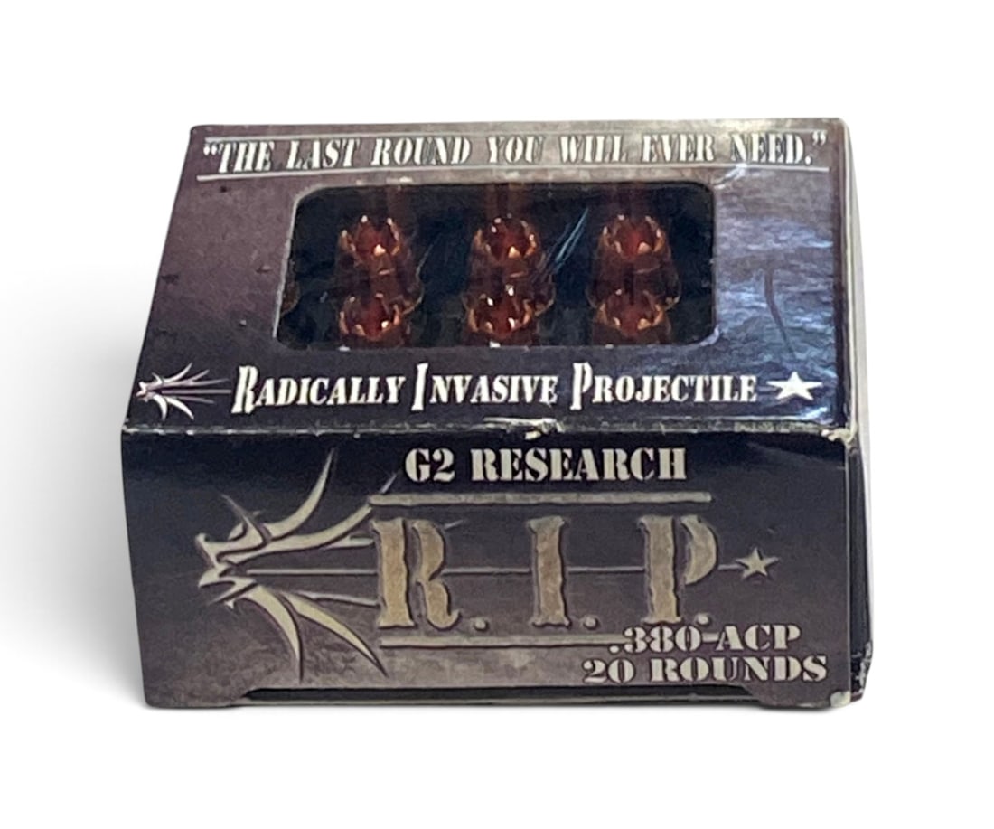 NIB 20rds. of .380 ACP G2 Research R.I.P. Extreme Personal Defense Ammunition: See Photo(s)