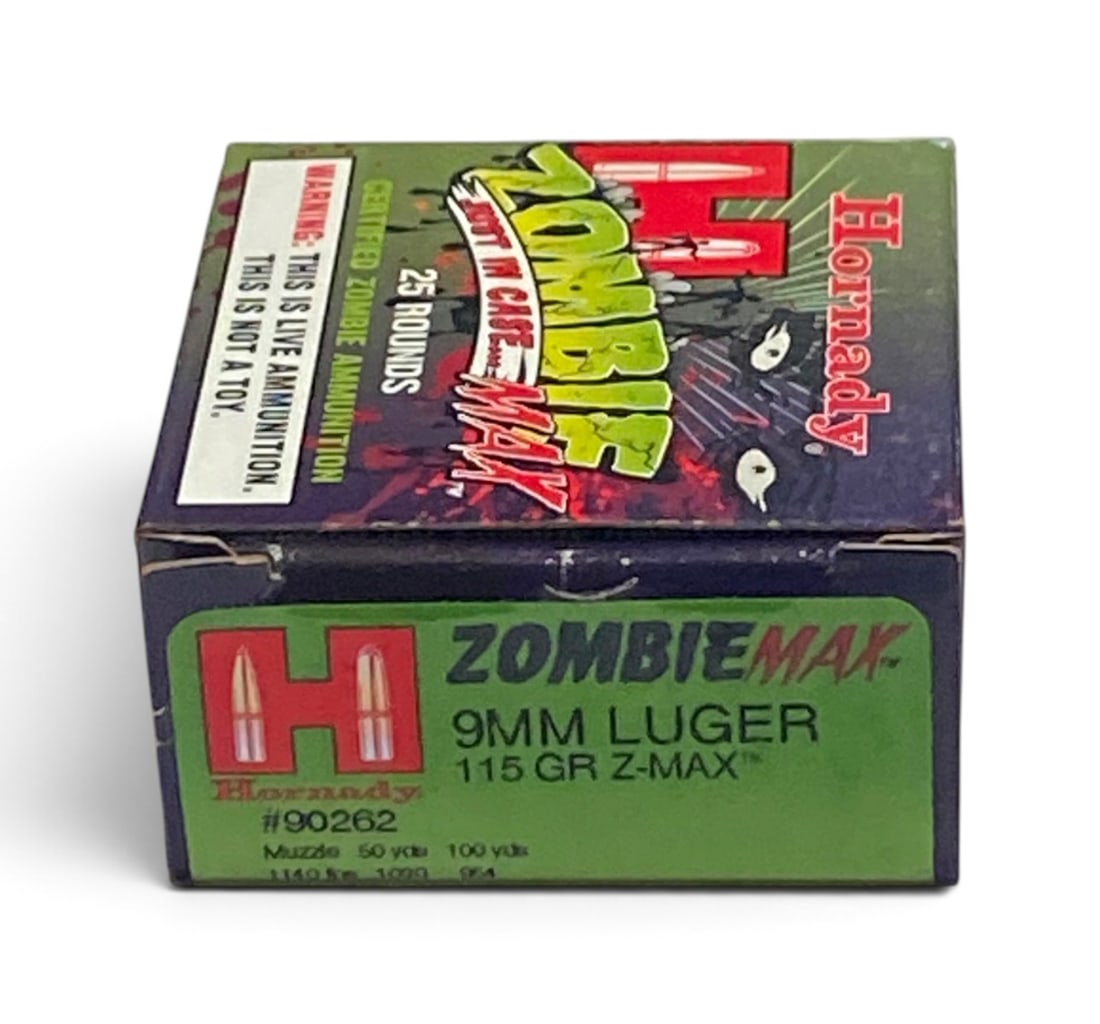 NIB 25rds. of 9mm LUGER 115gr. Z-MAX Hornady Zombie Max Ammunition: See Photo(s)