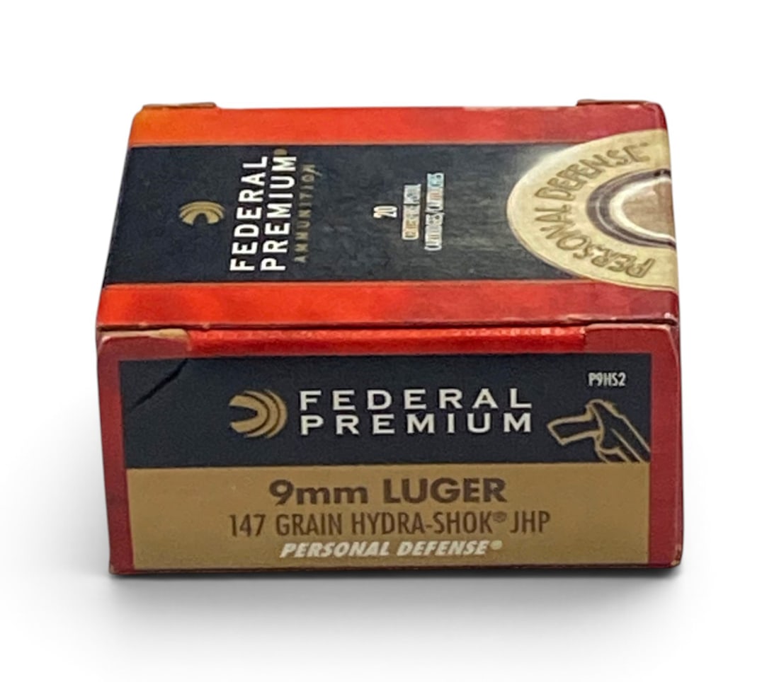 NIB 20rds. of 9mm LUGER 147gr. Hydra-Shok JHP Federal Premium Ammunition: See Photo(s)