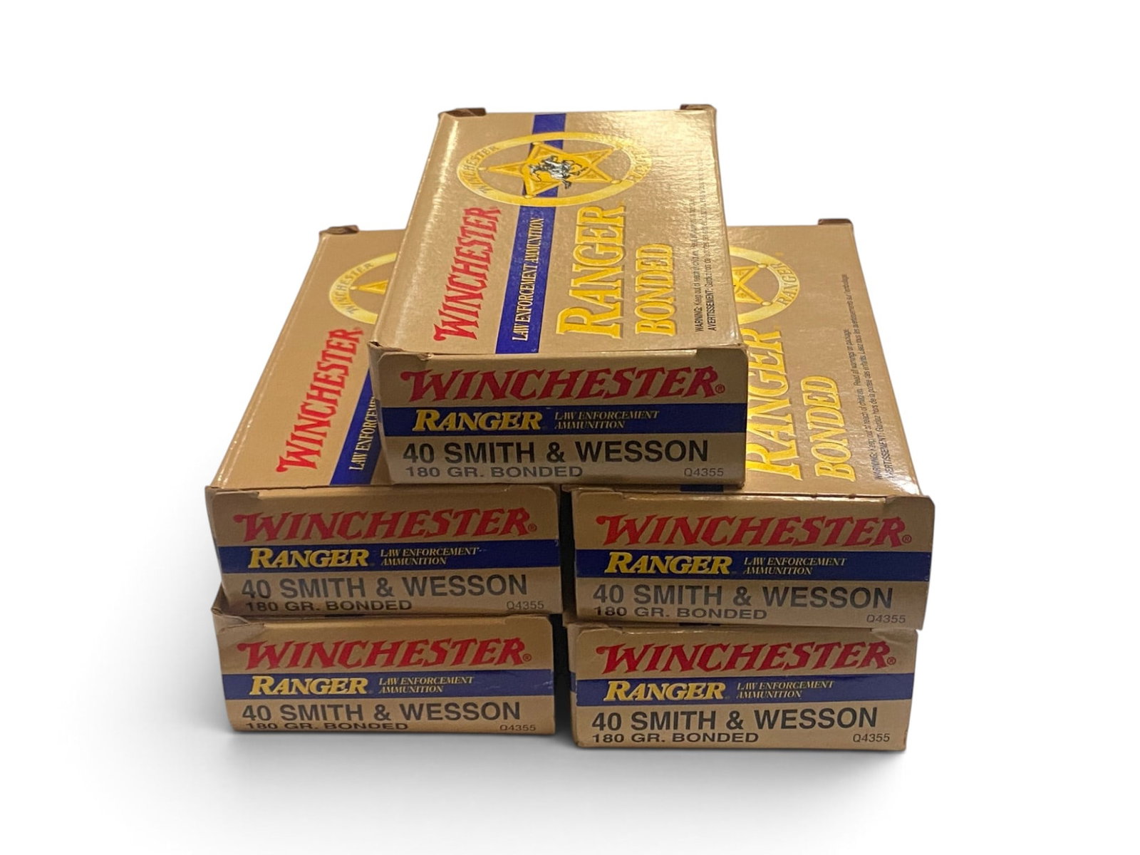 NIB 250rds. of .40 S&W 180gr. Bonded Winchester Ranger Law Enforcement Ammunition: See Photo(s)
