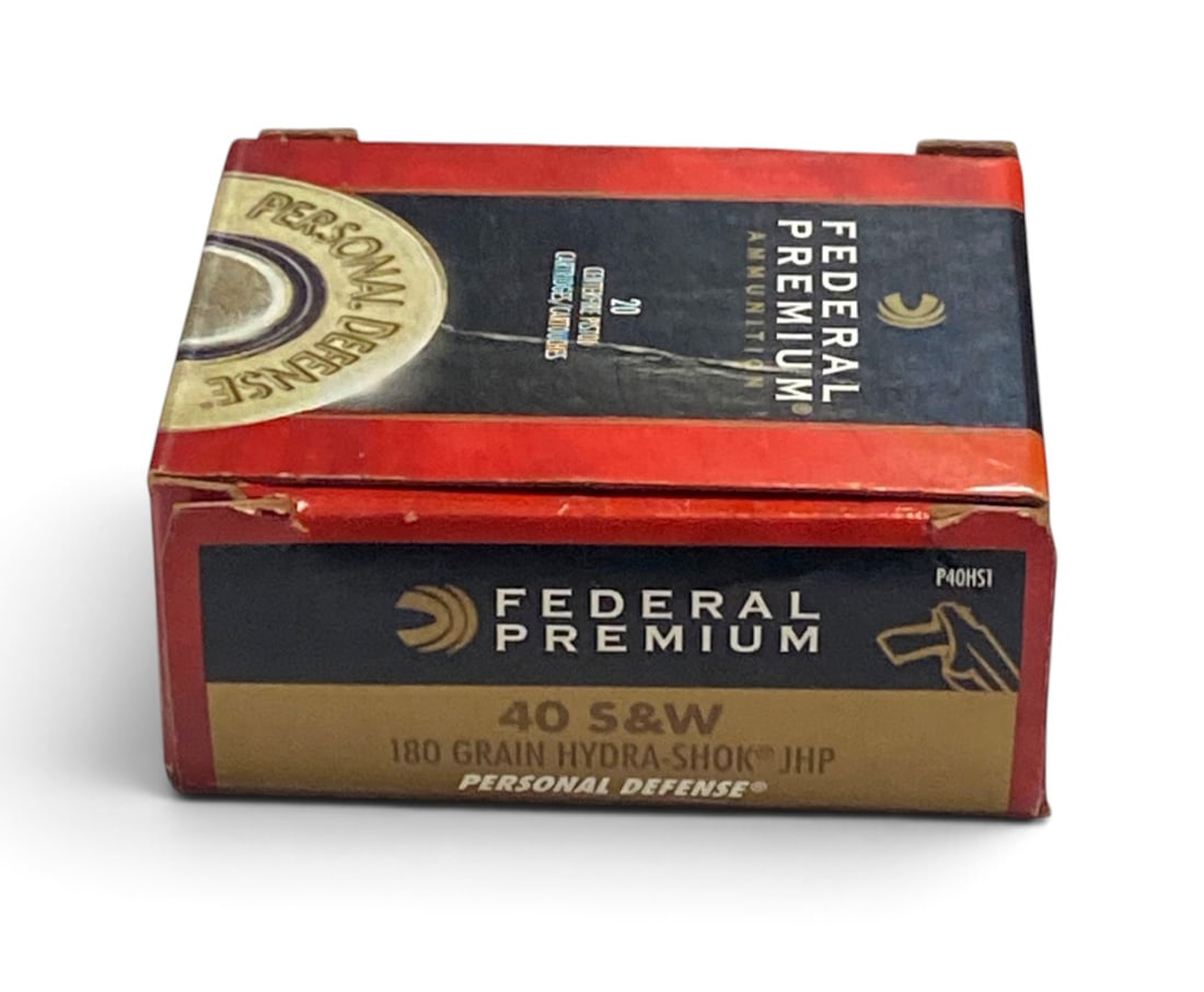 NIB 20rds. of .40 S&W 180gr. Hydra-Shok JHP Federal Premium Ammunition: See Photo(s)