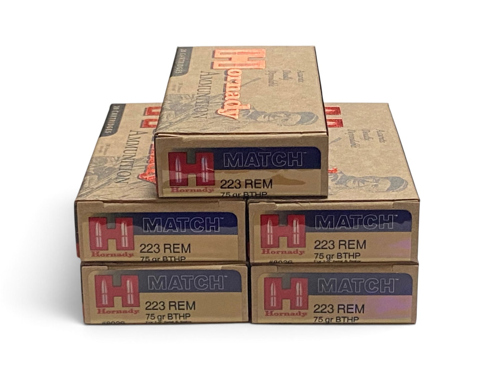 NIB 100rds. of .223 REM 75gr. BTHP MATCH Hornady Ammunition: See Photo(s)