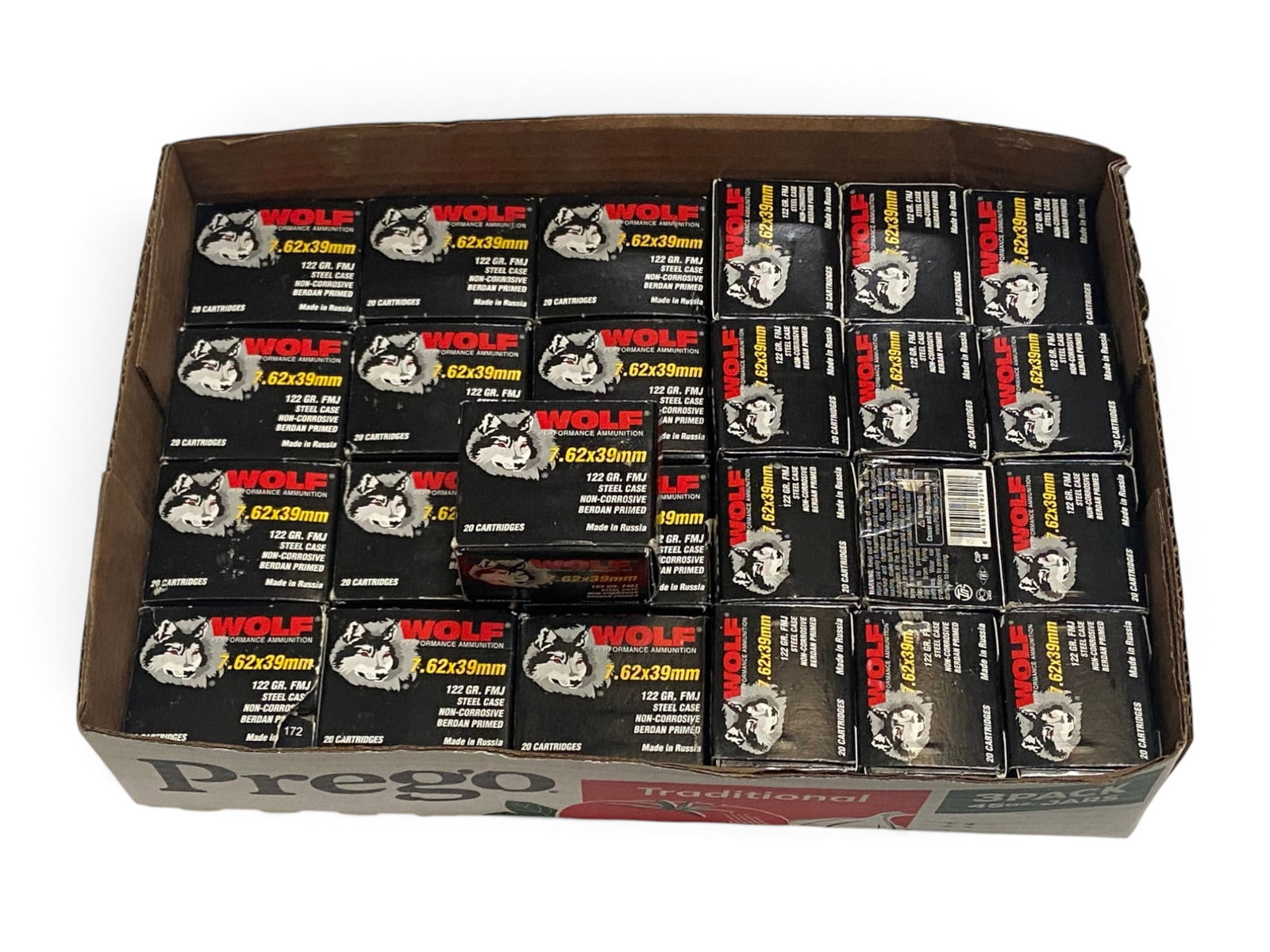 NIB 500rds. of 7.62x39 122gr. FMJ Wolf Performance Ammunition: See Photo(s)