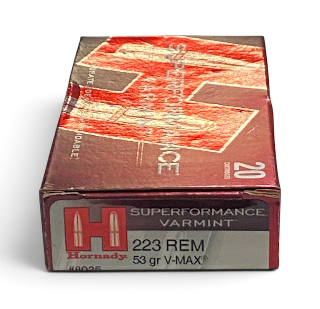 NIB 20rds. of .223 REM 53gr. V-MAX Hornady Superformance Varmint Ammunition: See Photo(s)