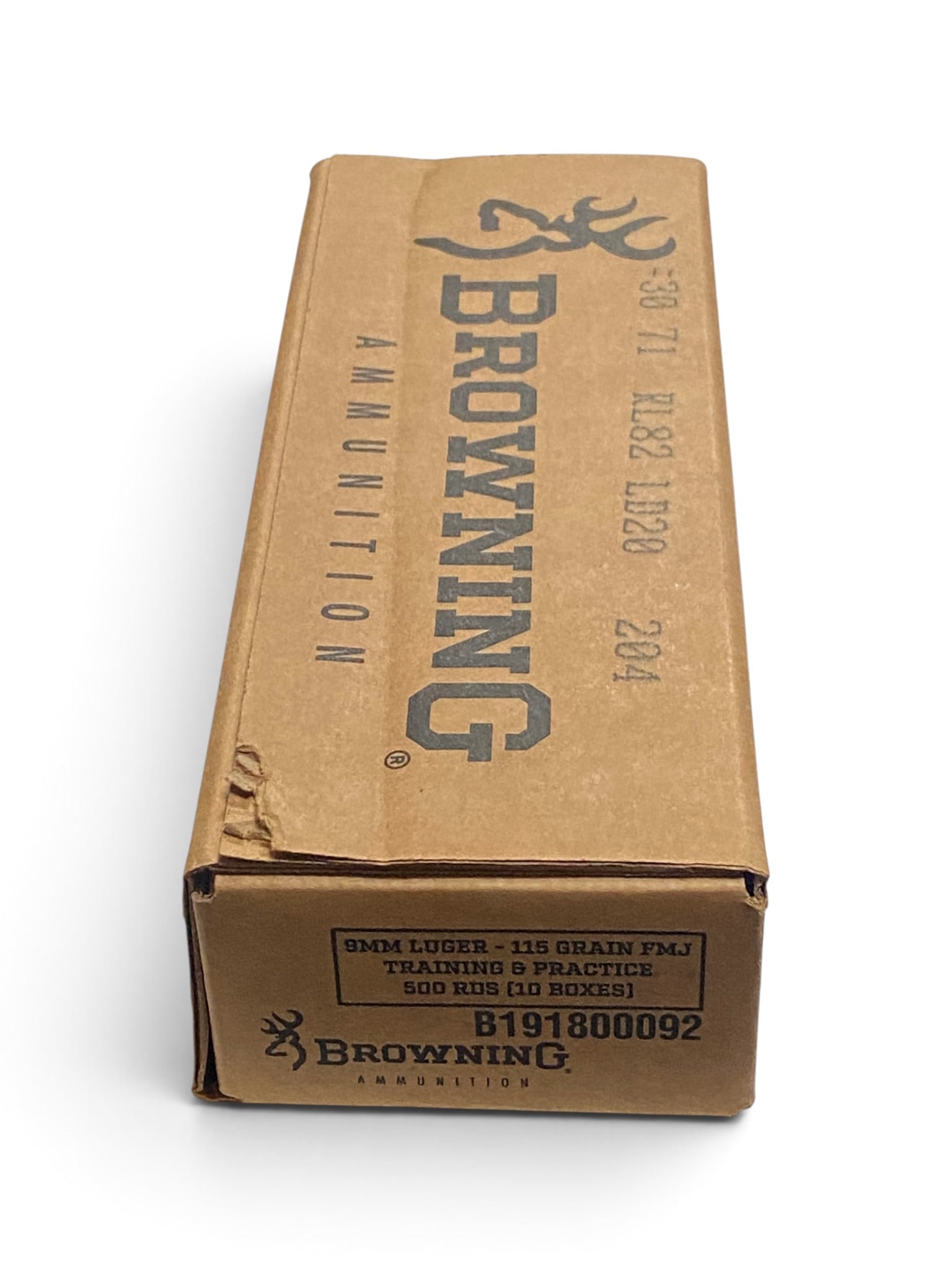 NIB 500rd. Sealed Case of 9mm LUGER 115gr. FMJ Browning Ammunition: See Photo(s)