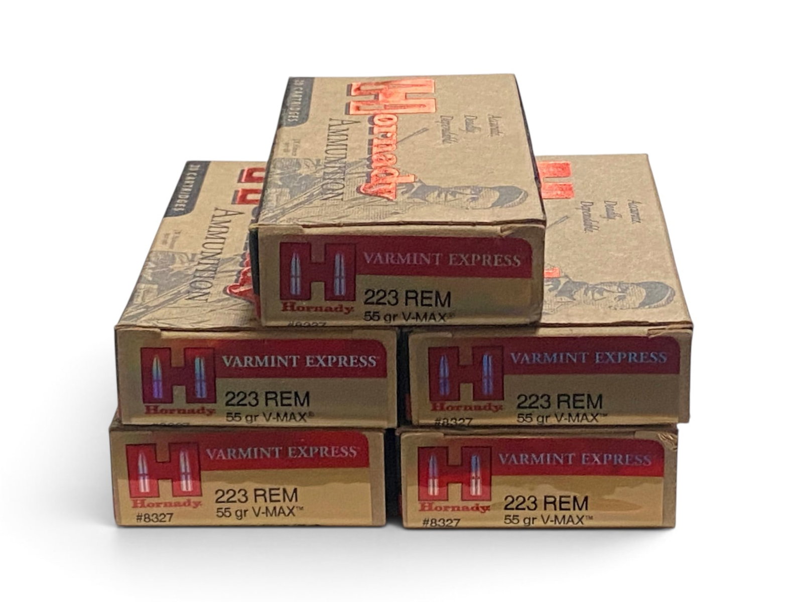 NIB 100rds. of .223 REM 55gr. V-MAX Hornady Varmint Express Ammunition: See Photo(s)